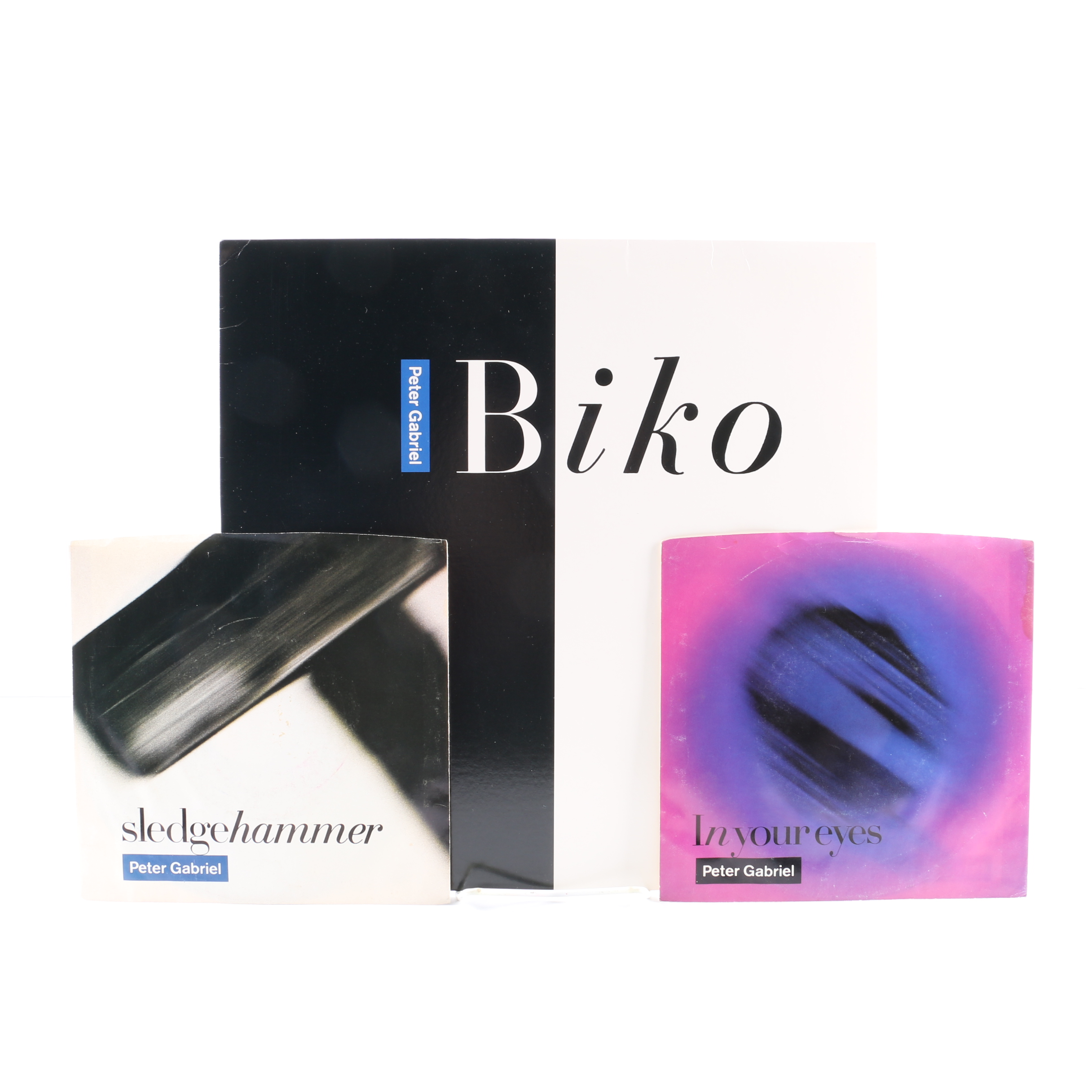 Peter Gabriel 12" Single and 45 rpm Records Including "Biko" and "Sledgehammer"