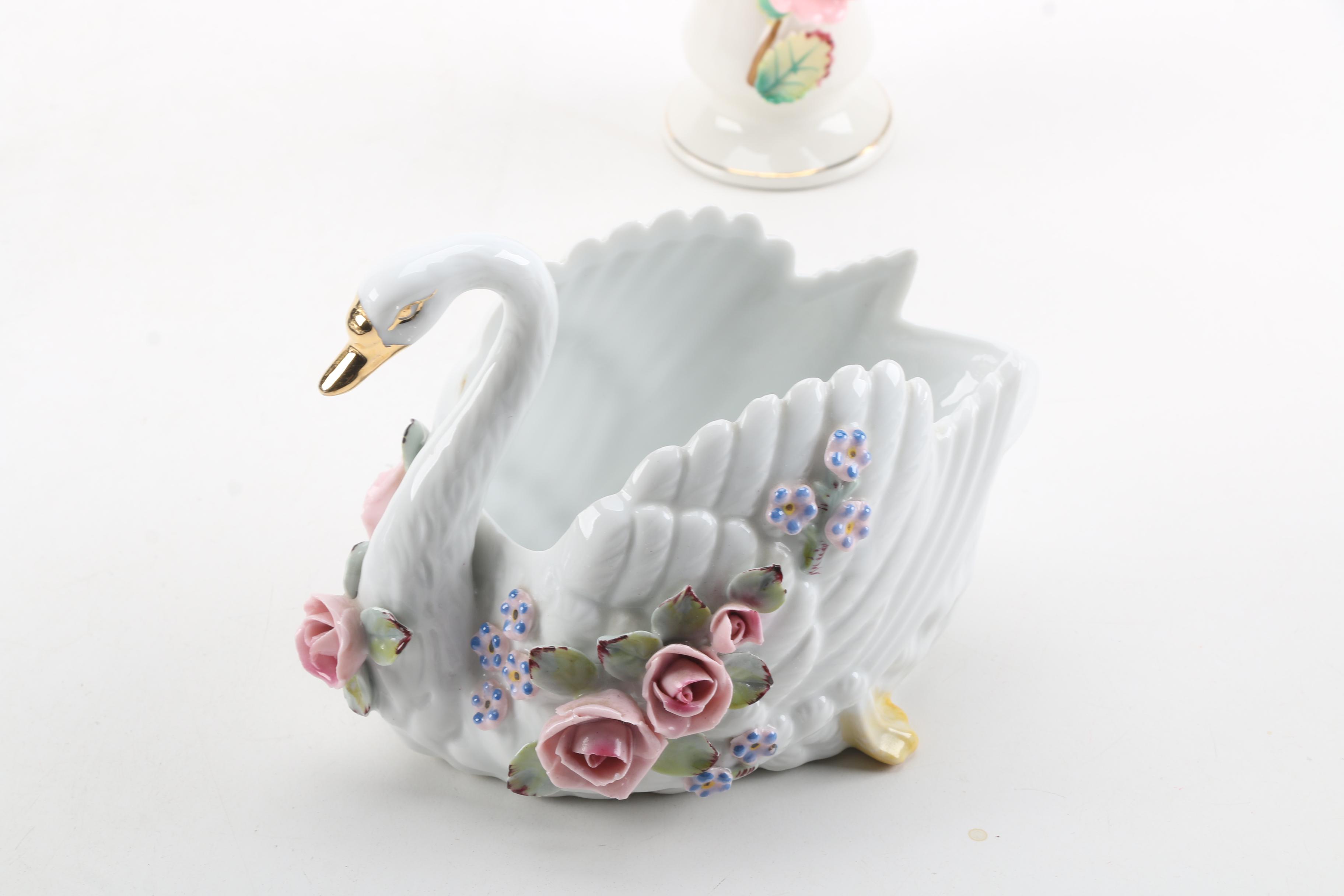 Hand Painted Porcelain Figurines Featuring Ucagco Japan