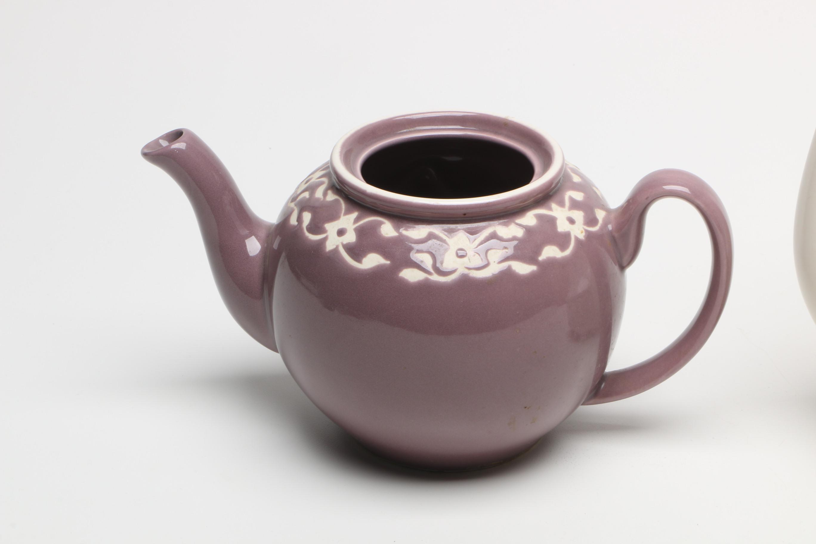 Ceramic Serveware Including Jaliang Teapot