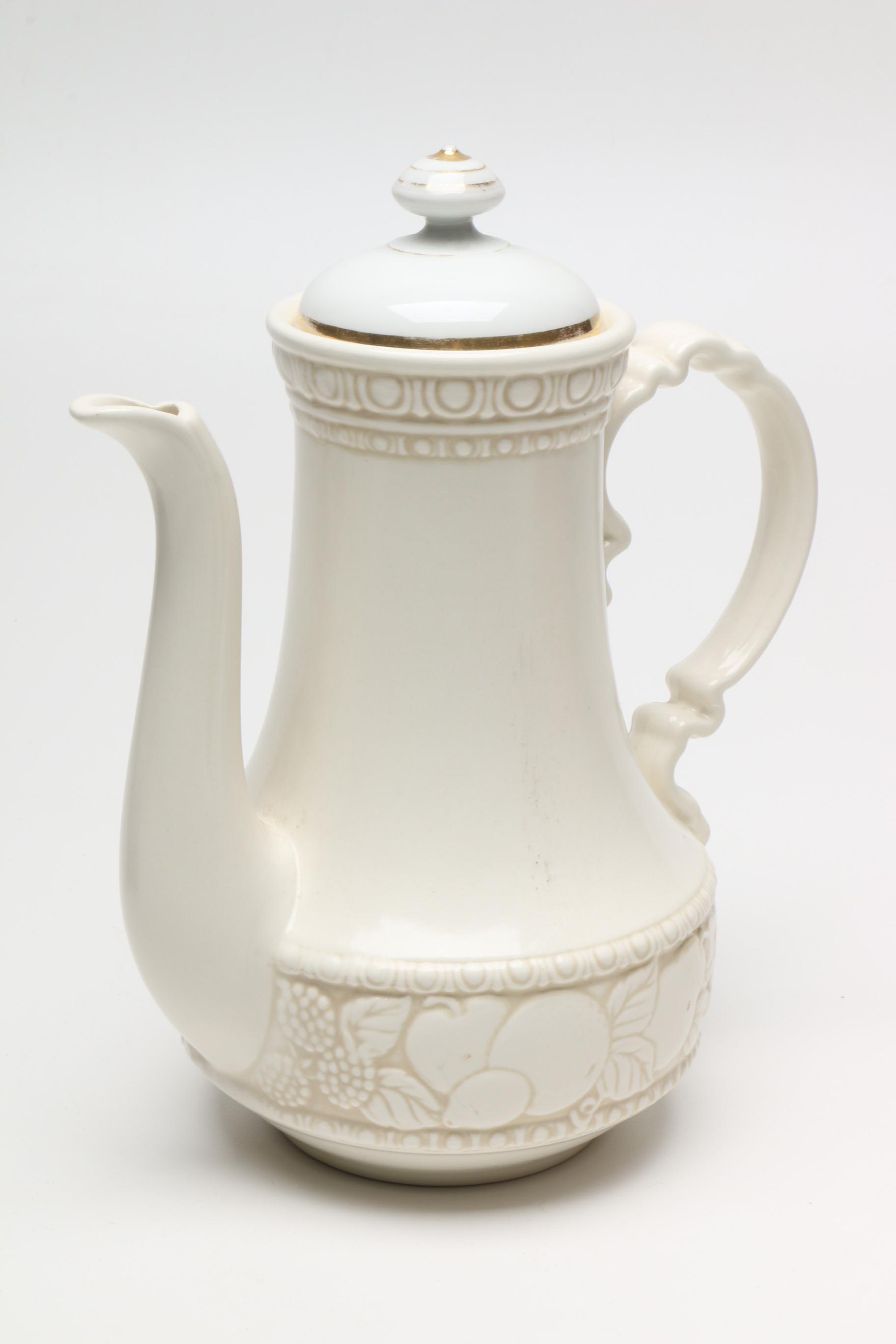 Ceramic Serveware Including Jaliang Teapot