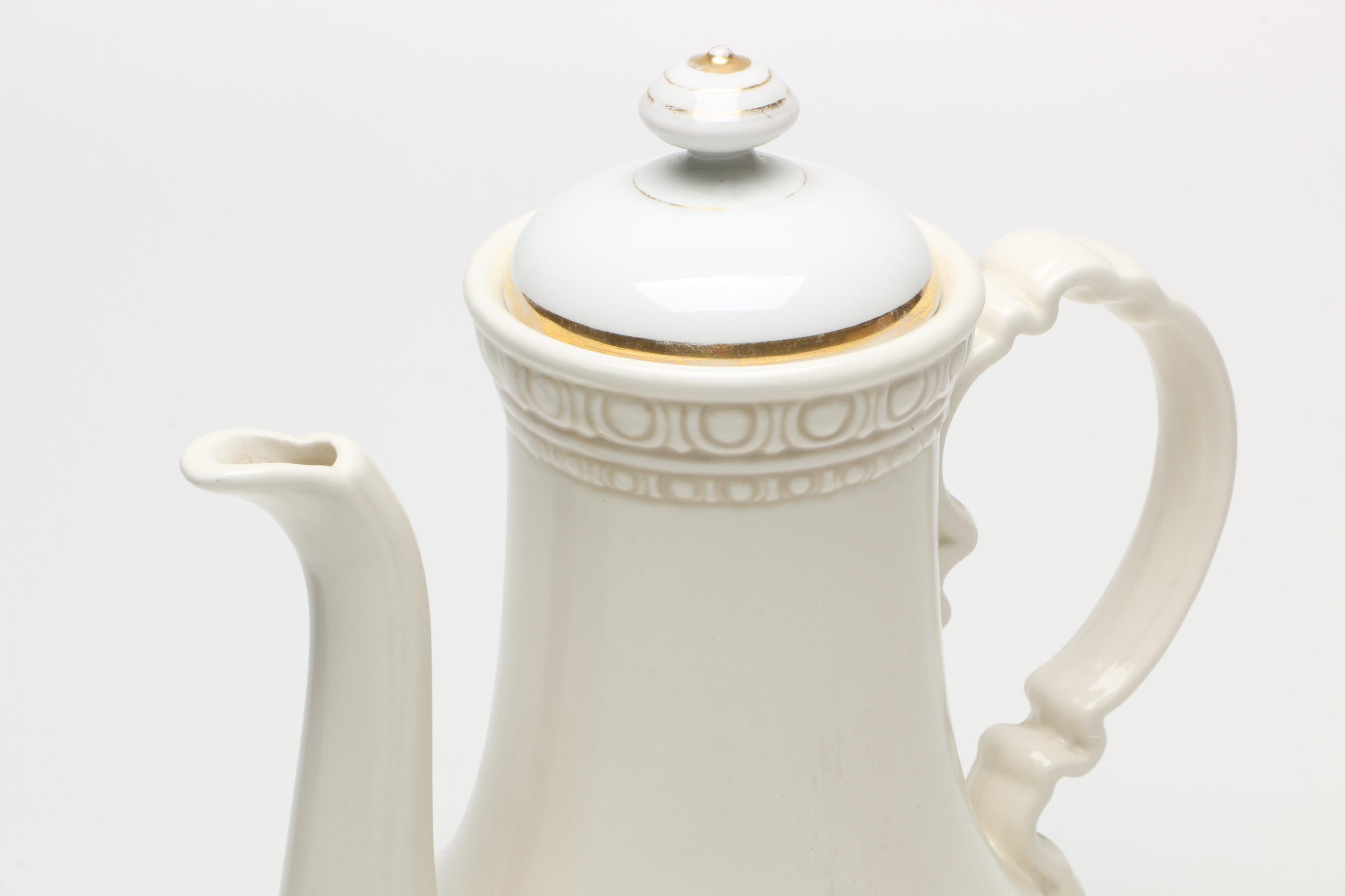 Ceramic Serveware Including Jaliang Teapot