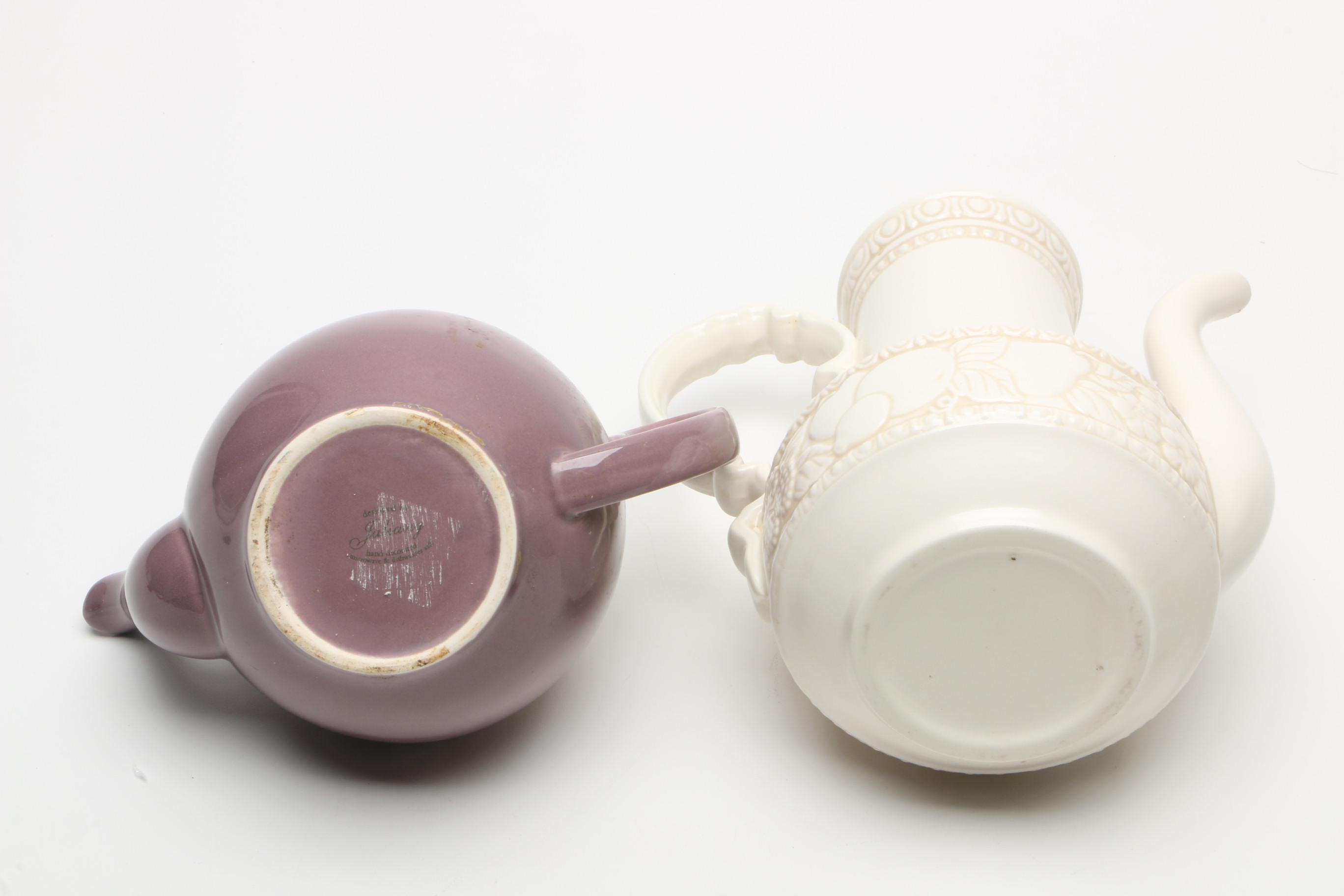 Ceramic Serveware Including Jaliang Teapot