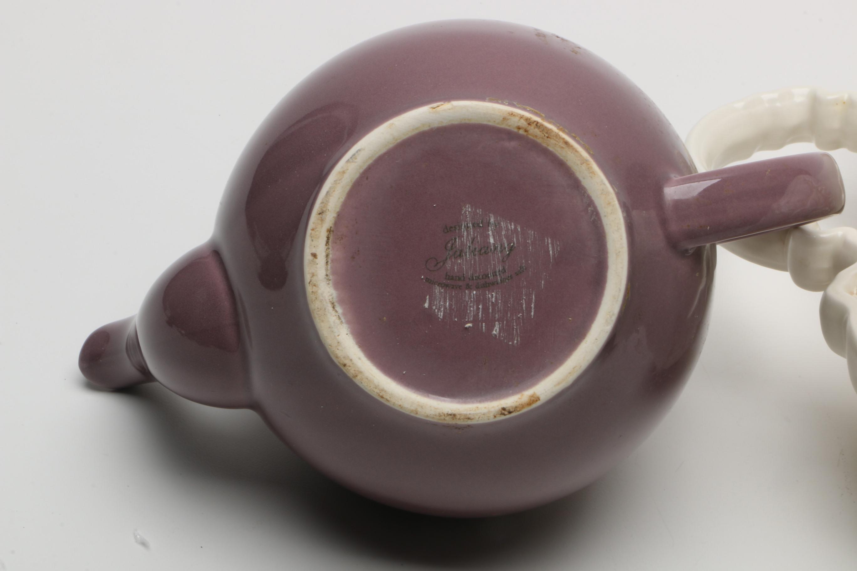 Ceramic Serveware Including Jaliang Teapot