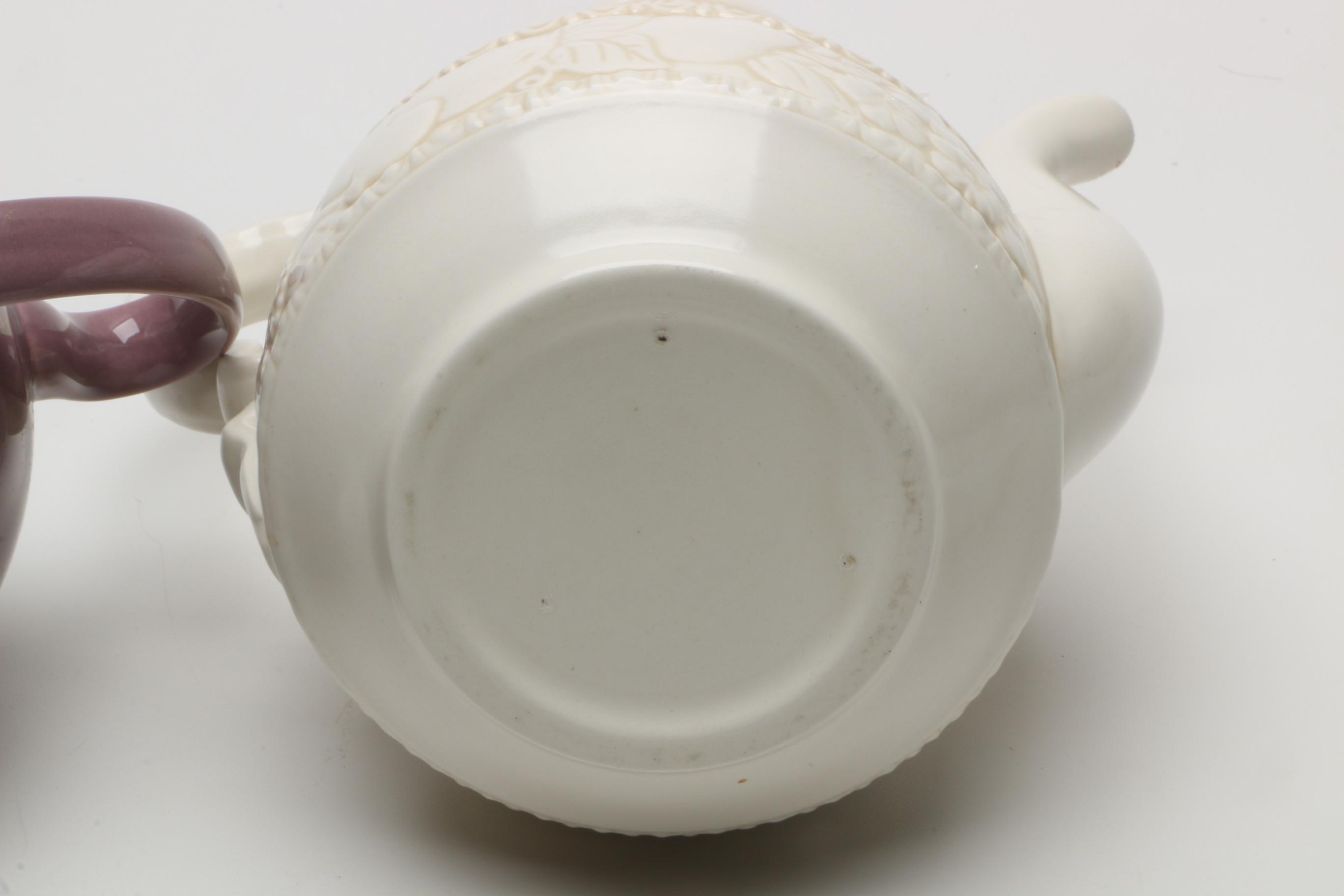 Ceramic Serveware Including Jaliang Teapot