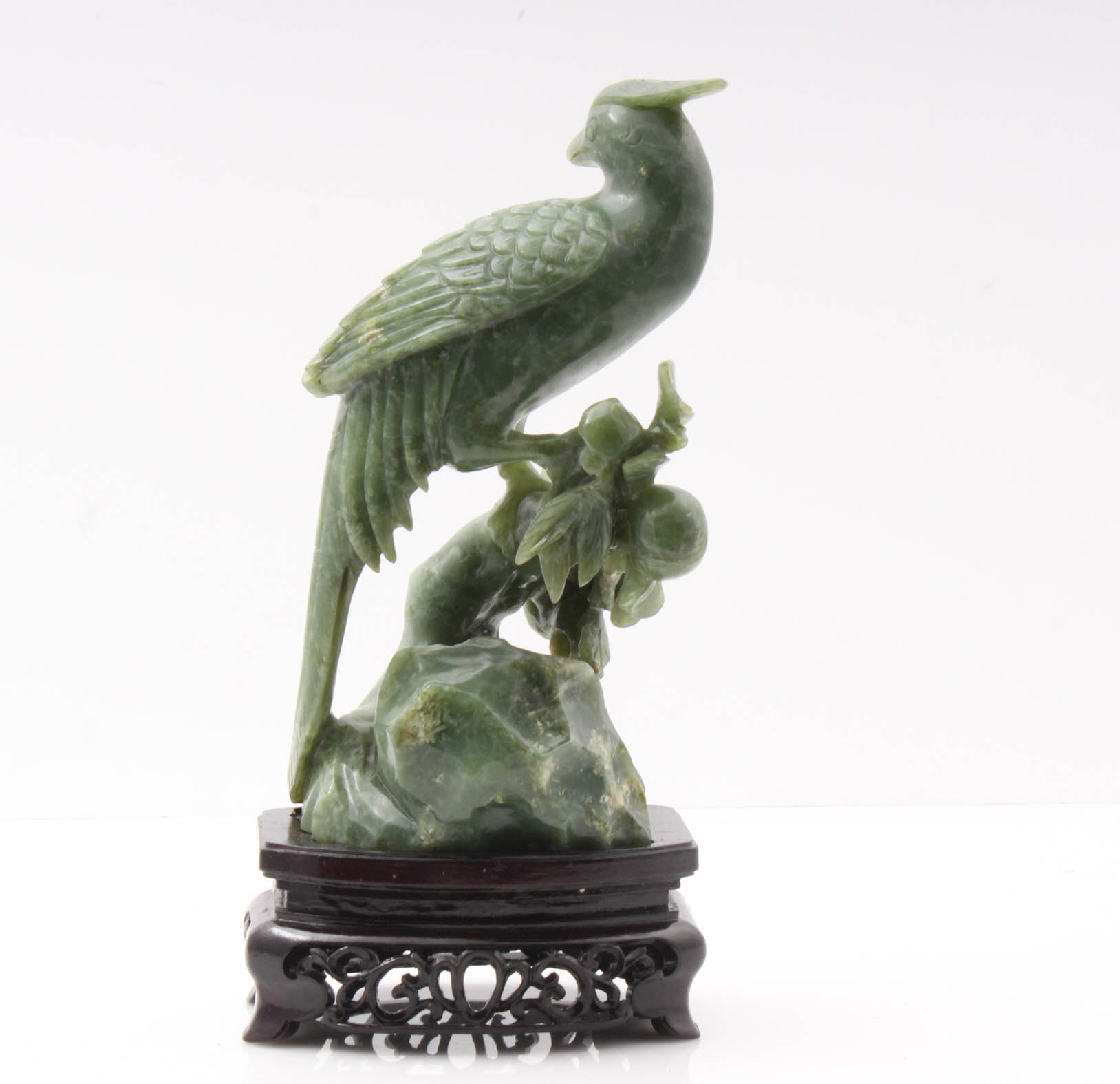 Chinese Hand Carved Nephrite Bird Sculpture