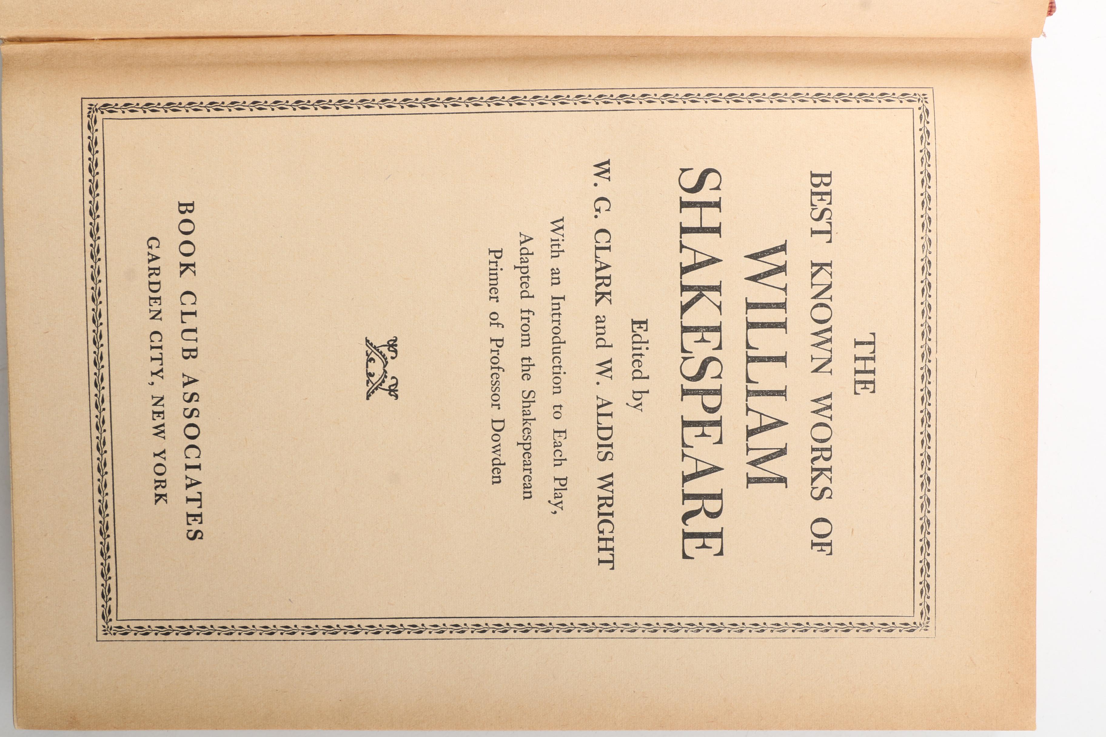 Book Club Associates Literary Anthologies