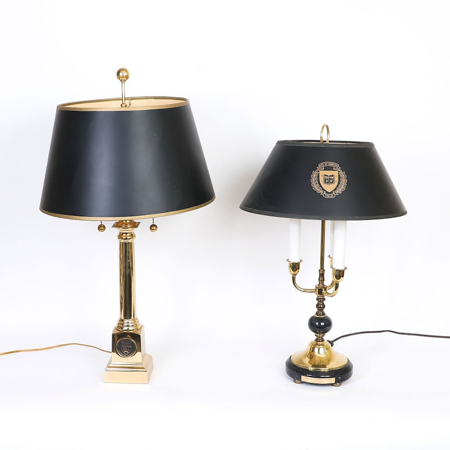 Harvard and Yale University Table Lamps