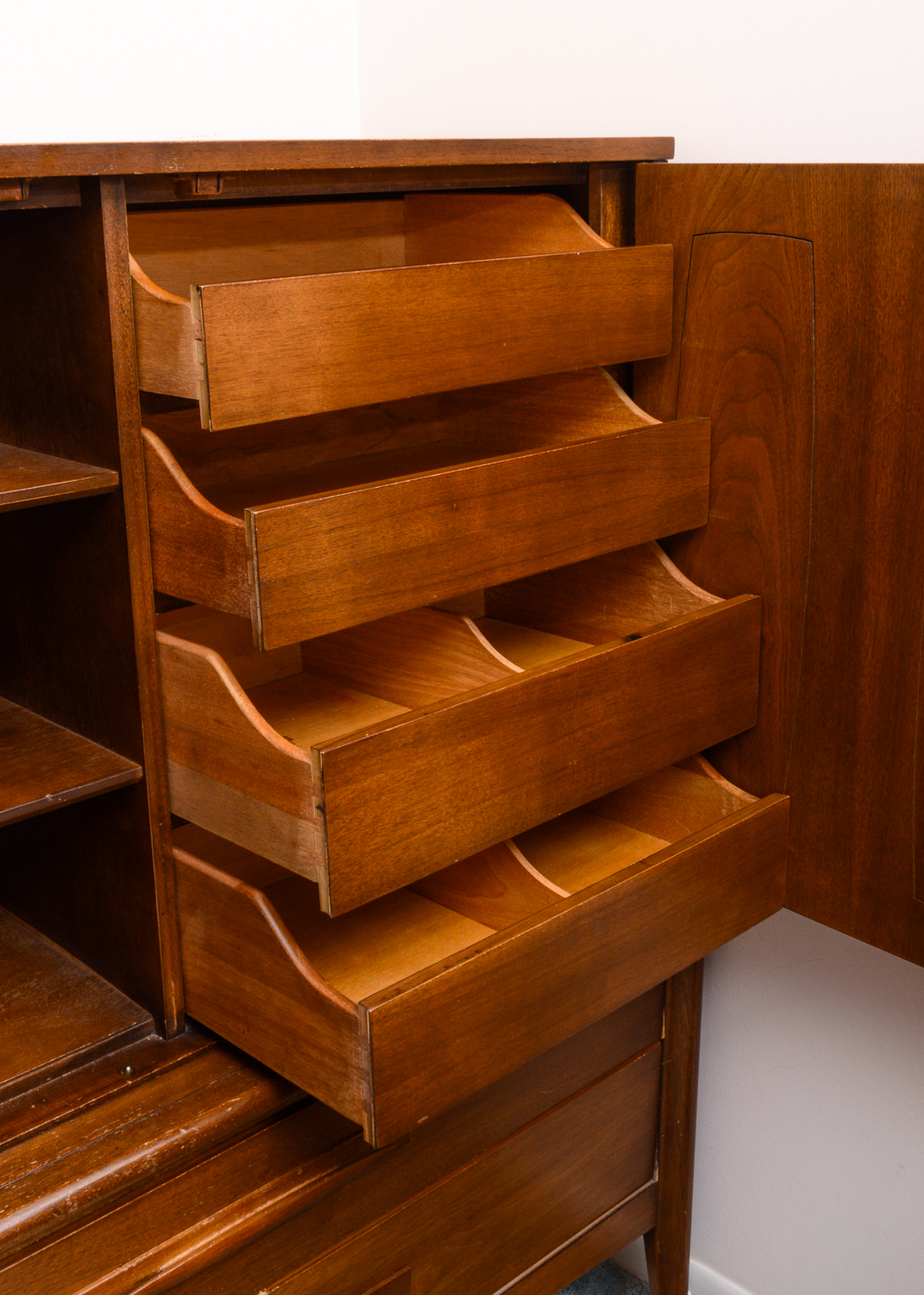 Mid Century Modern Walnut Armoire