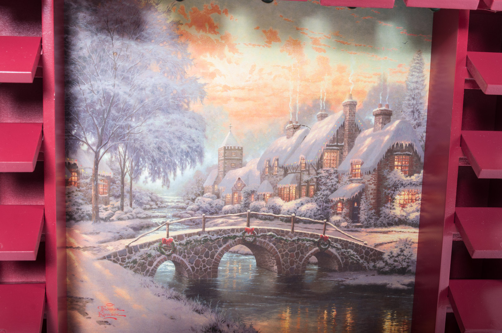Thomas Kinkade Painter of Light Wood Advent Calendar