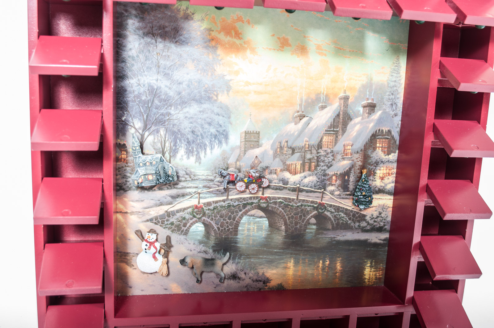 Thomas Kinkade Painter of Light Wood Advent Calendar