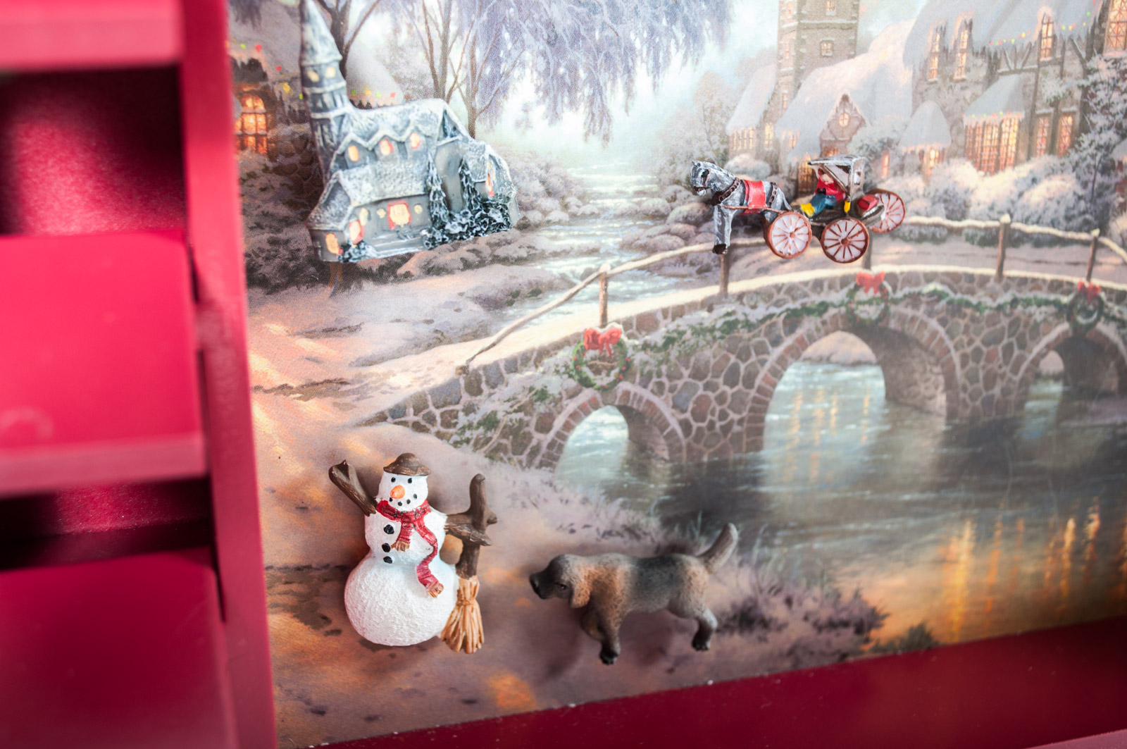 Thomas Kinkade Painter of Light Wood Advent Calendar