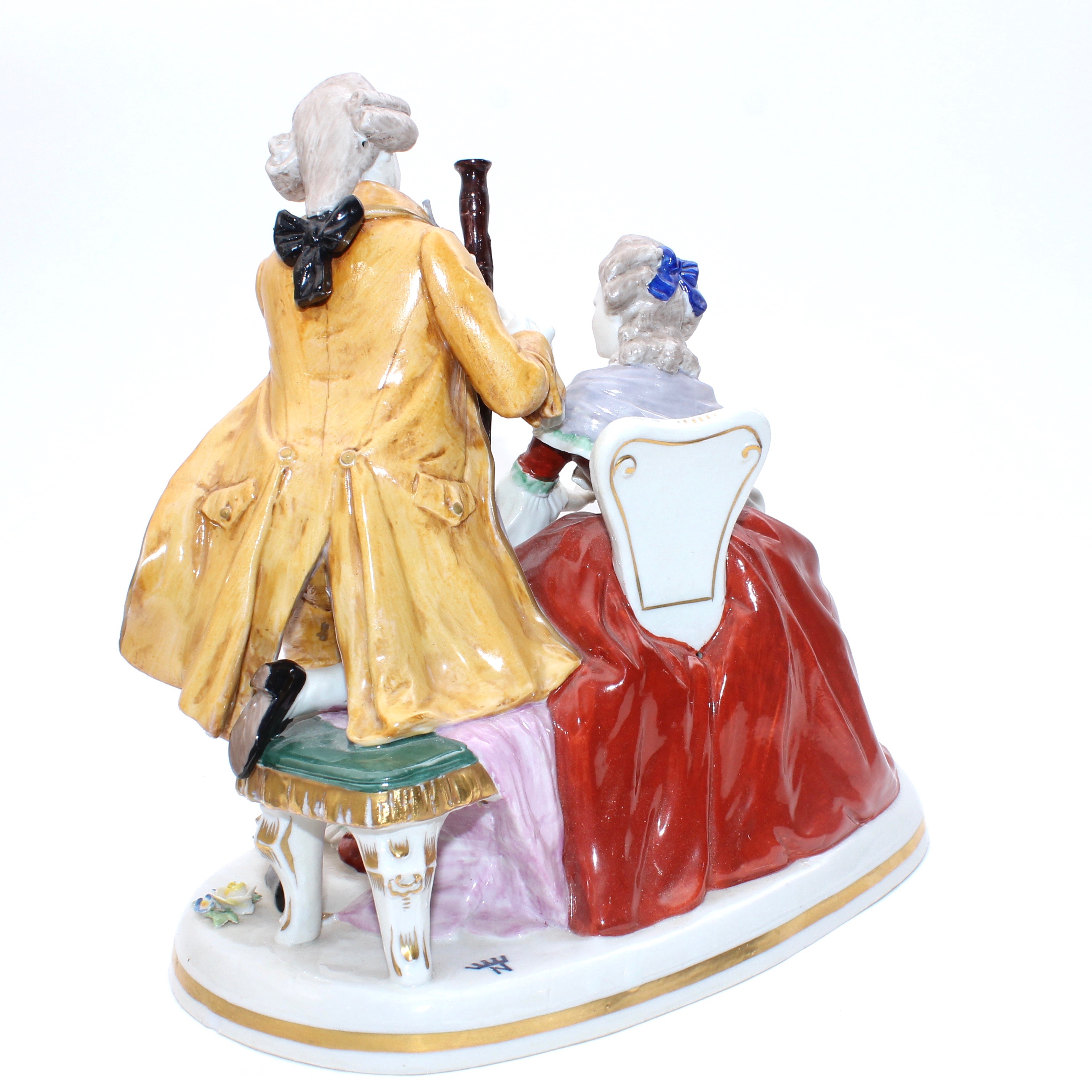 Antique Carl Theime Dresden Porcelain Tableau