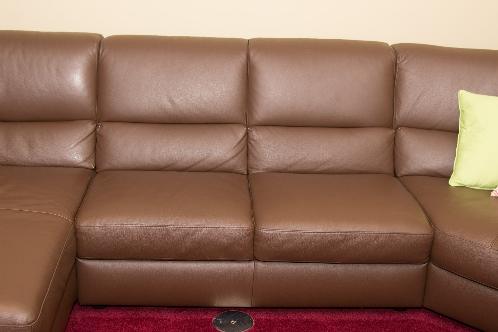 Italsofa Chocolate Brown Leather Sectional Sofa