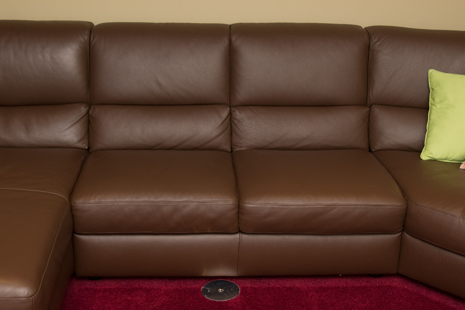 Italsofa Chocolate Brown Leather Sectional Sofa