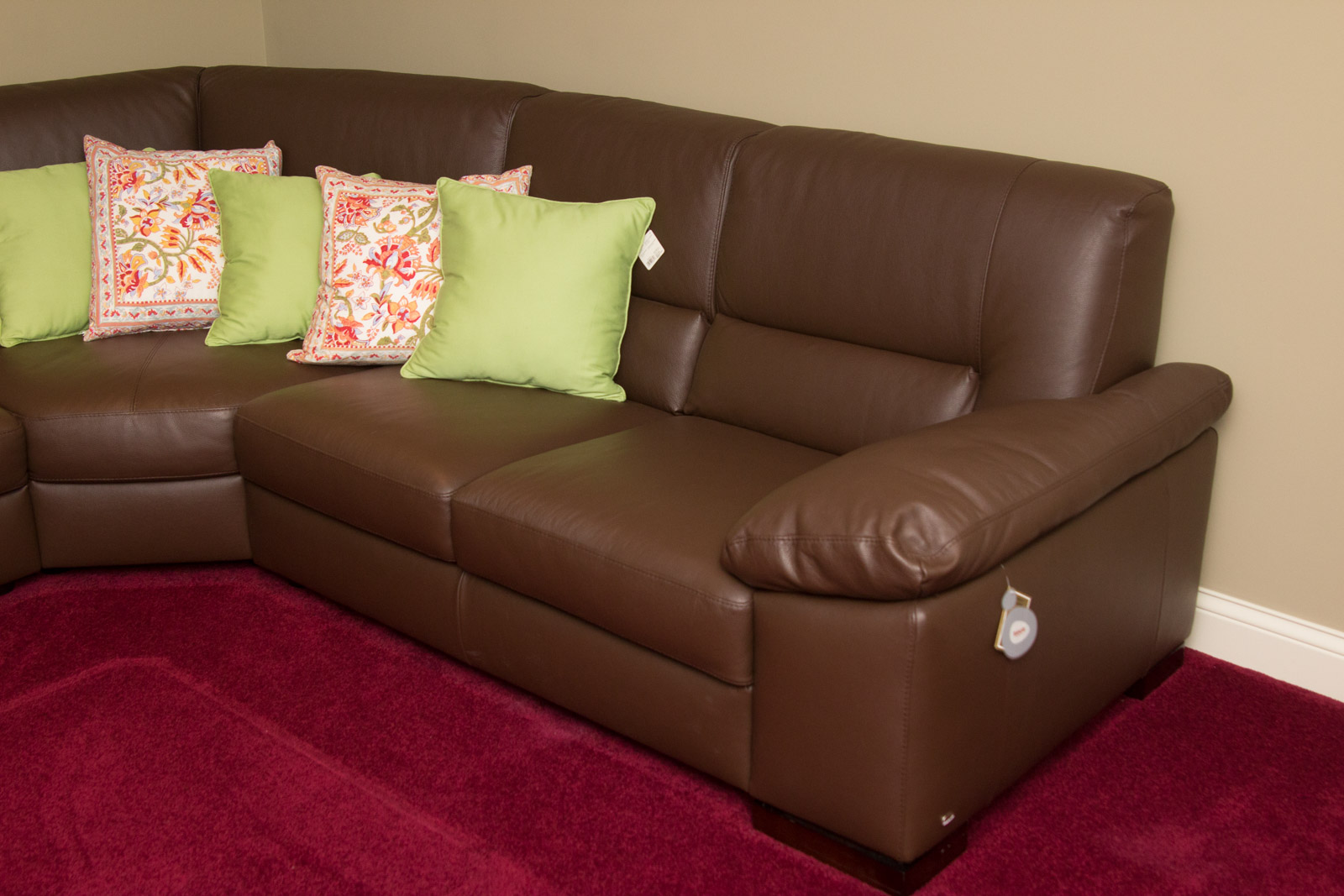 Italsofa Chocolate Brown Leather Sectional Sofa