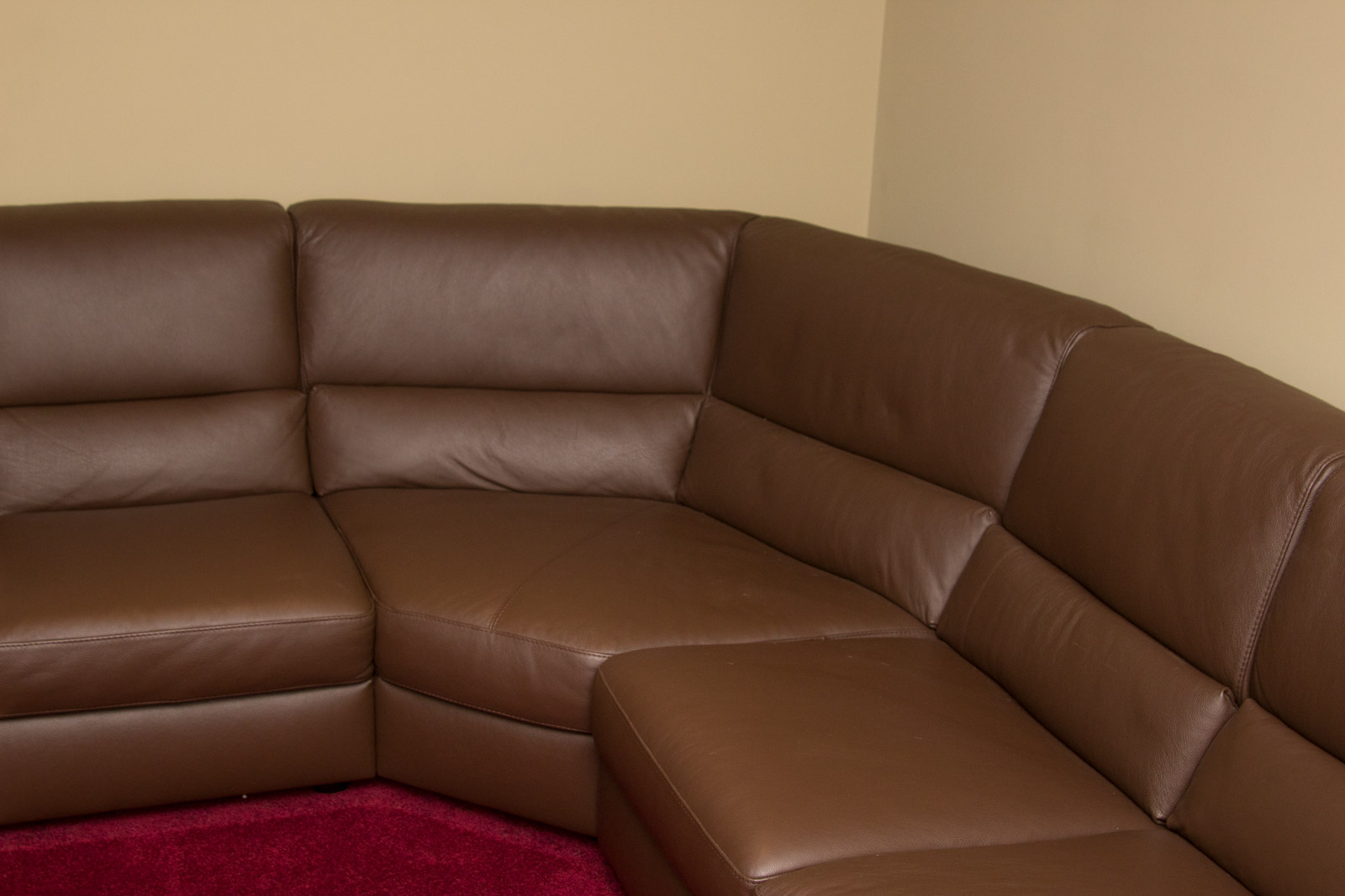 Italsofa Chocolate Brown Leather Sectional Sofa