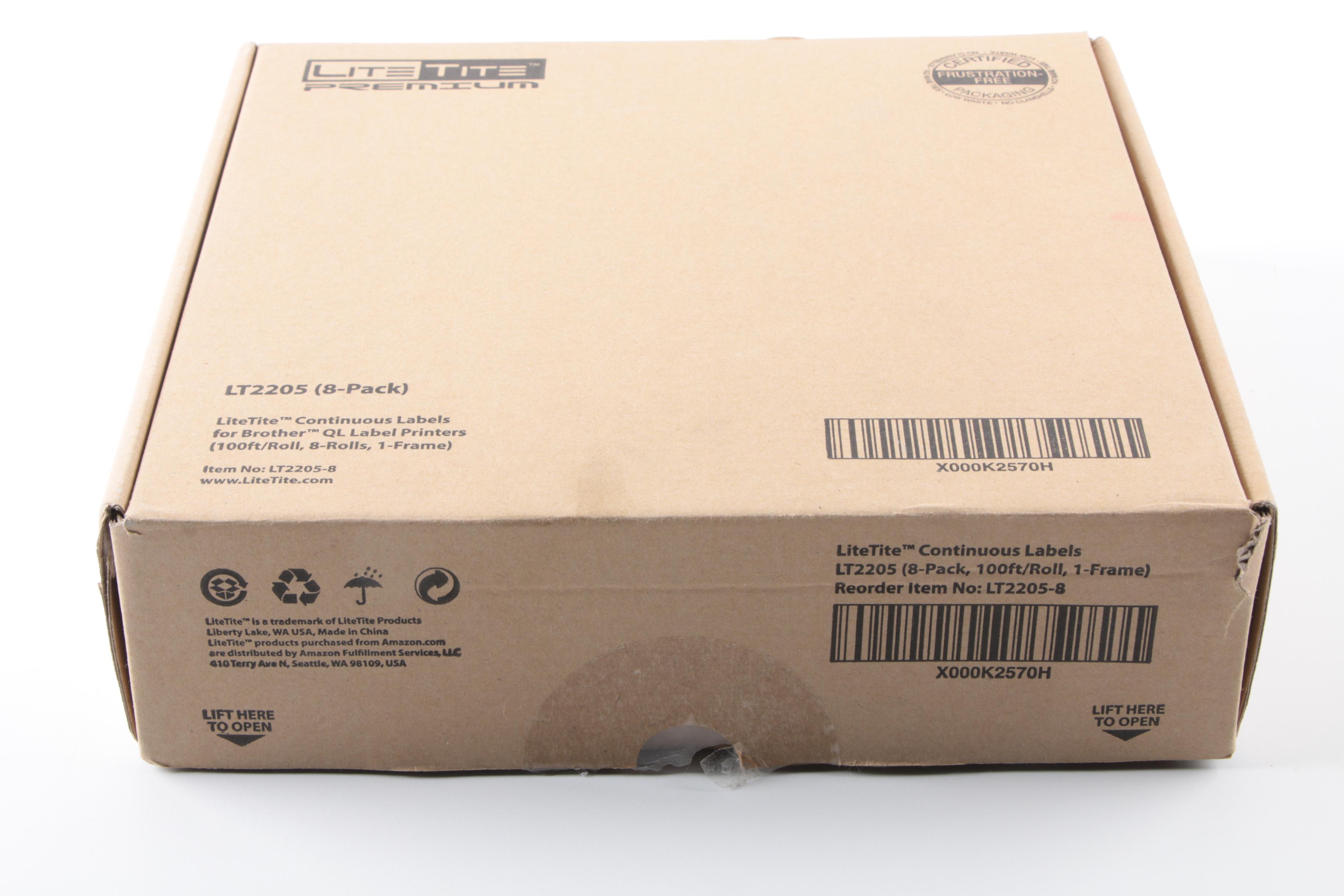 Brother QL-710W Label Printer and Box of LiteTite Continuous Labels