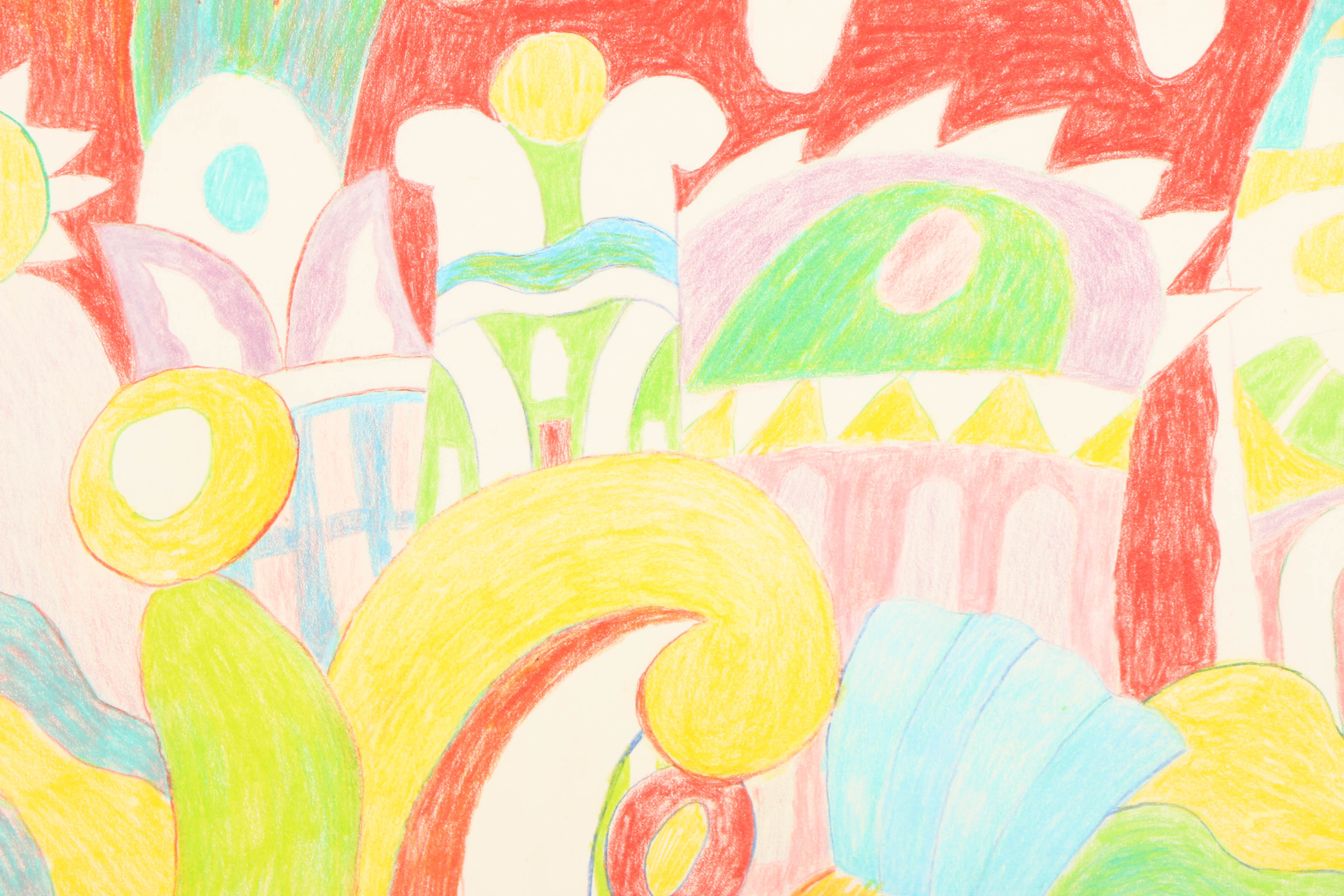 Attributed to Blair Lent Colored Pencil Drawing