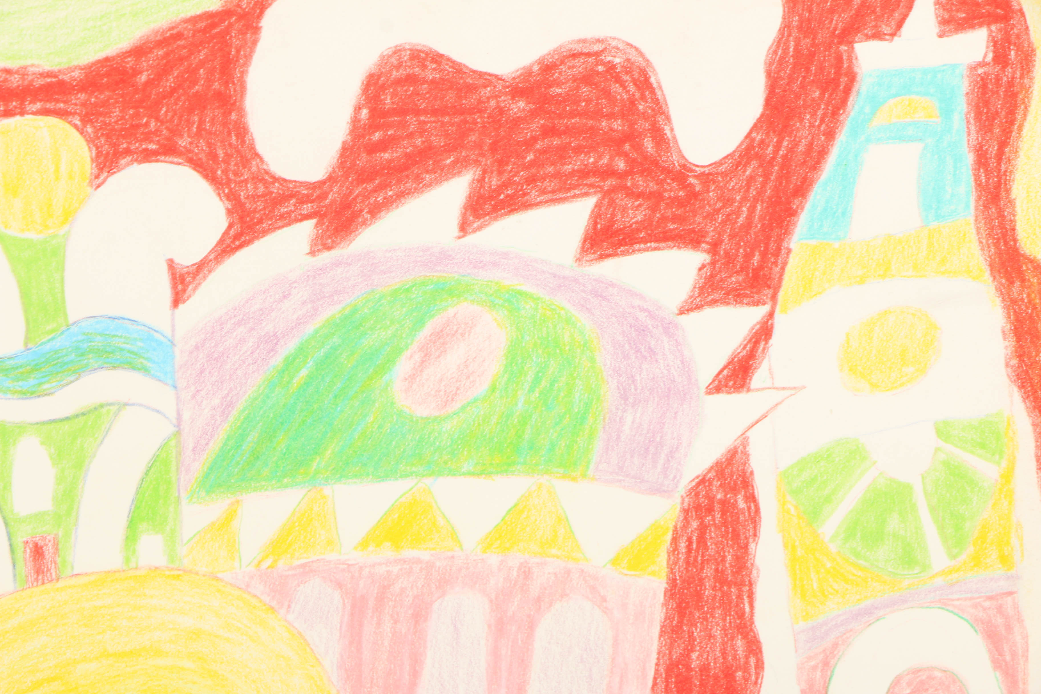 Attributed to Blair Lent Colored Pencil Drawing