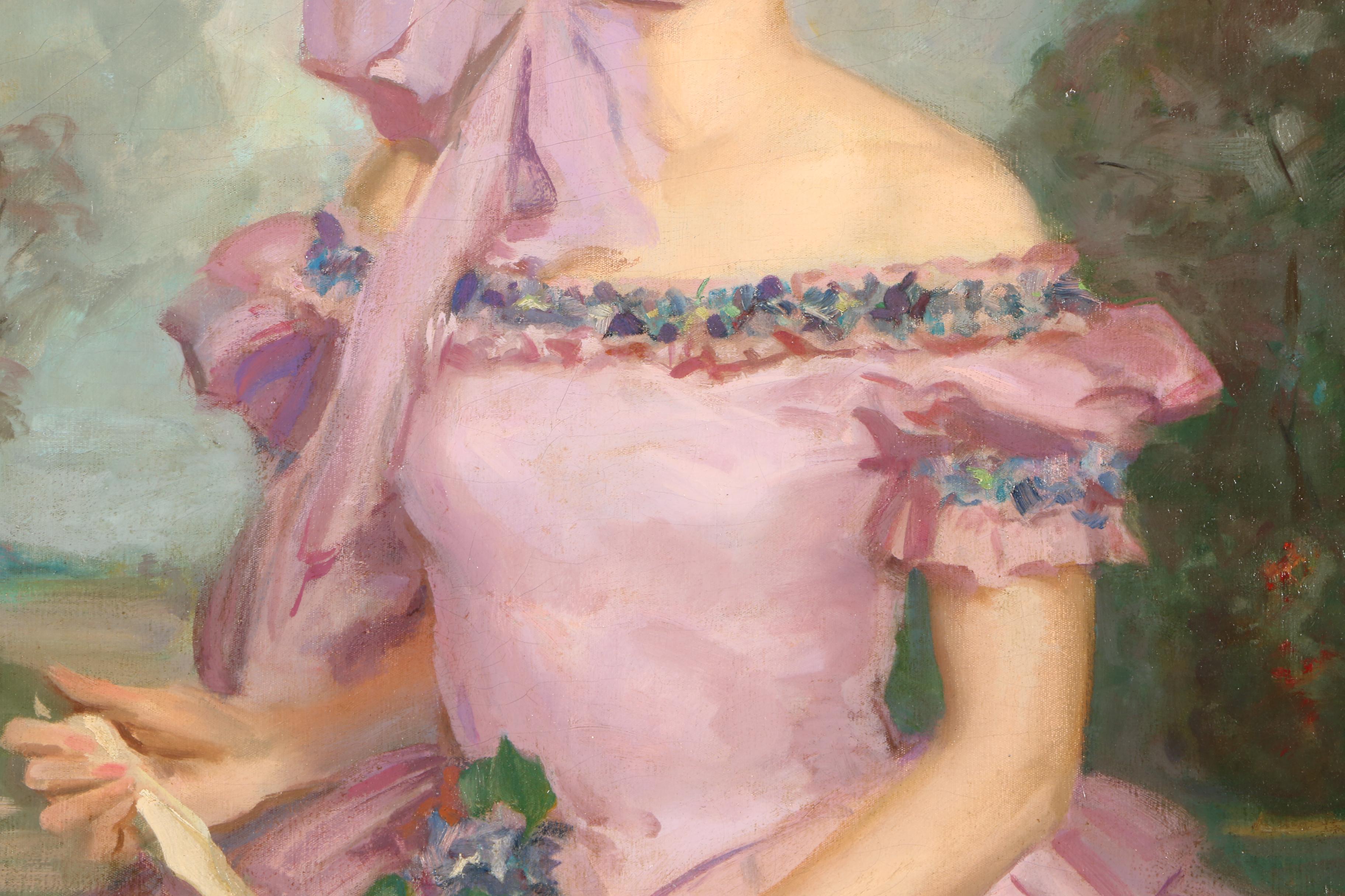 Oil Painting of a Southern Belle