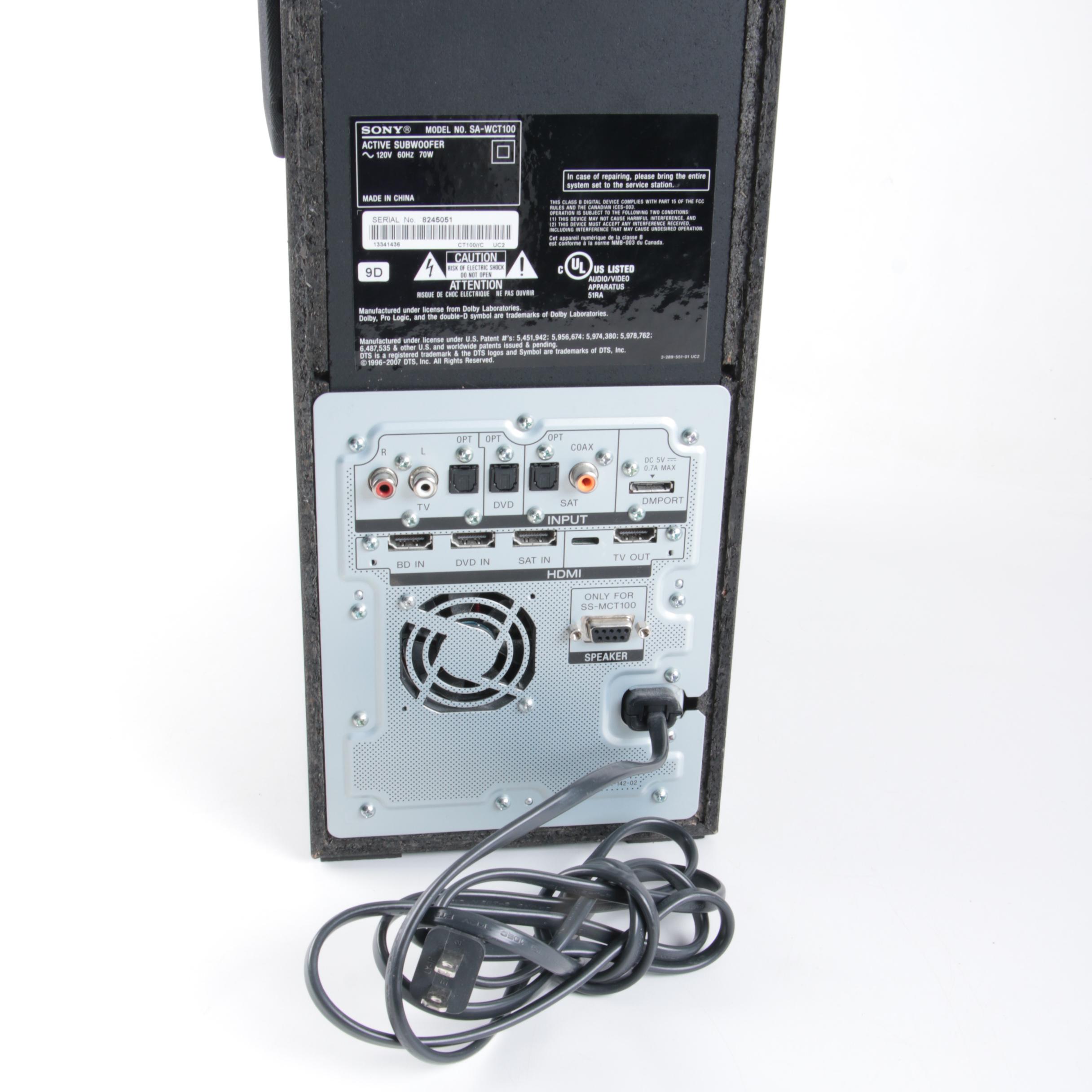 Sony SA-WCT100 Subwoofer