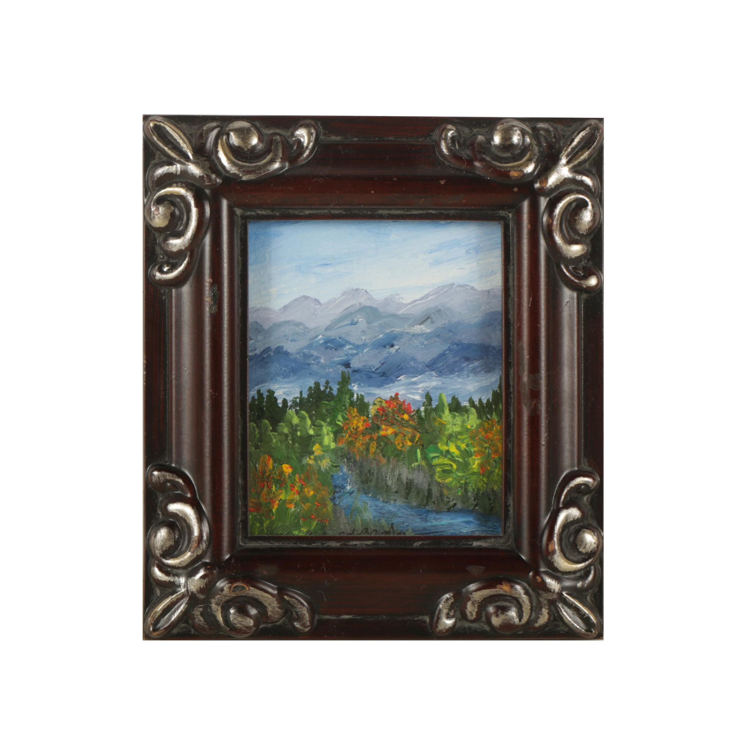 Margot Baeder Acrylic Painting "Coming Fall in the Smokies"