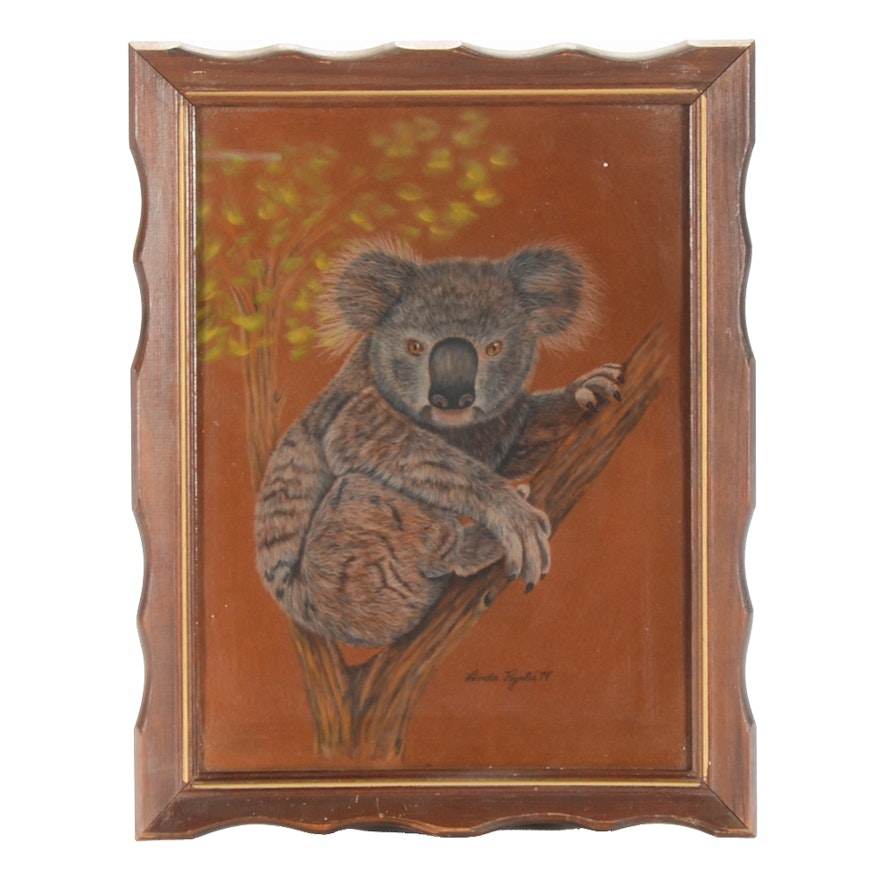 Linda Poynter Pastel Drawing of a Koala Bear