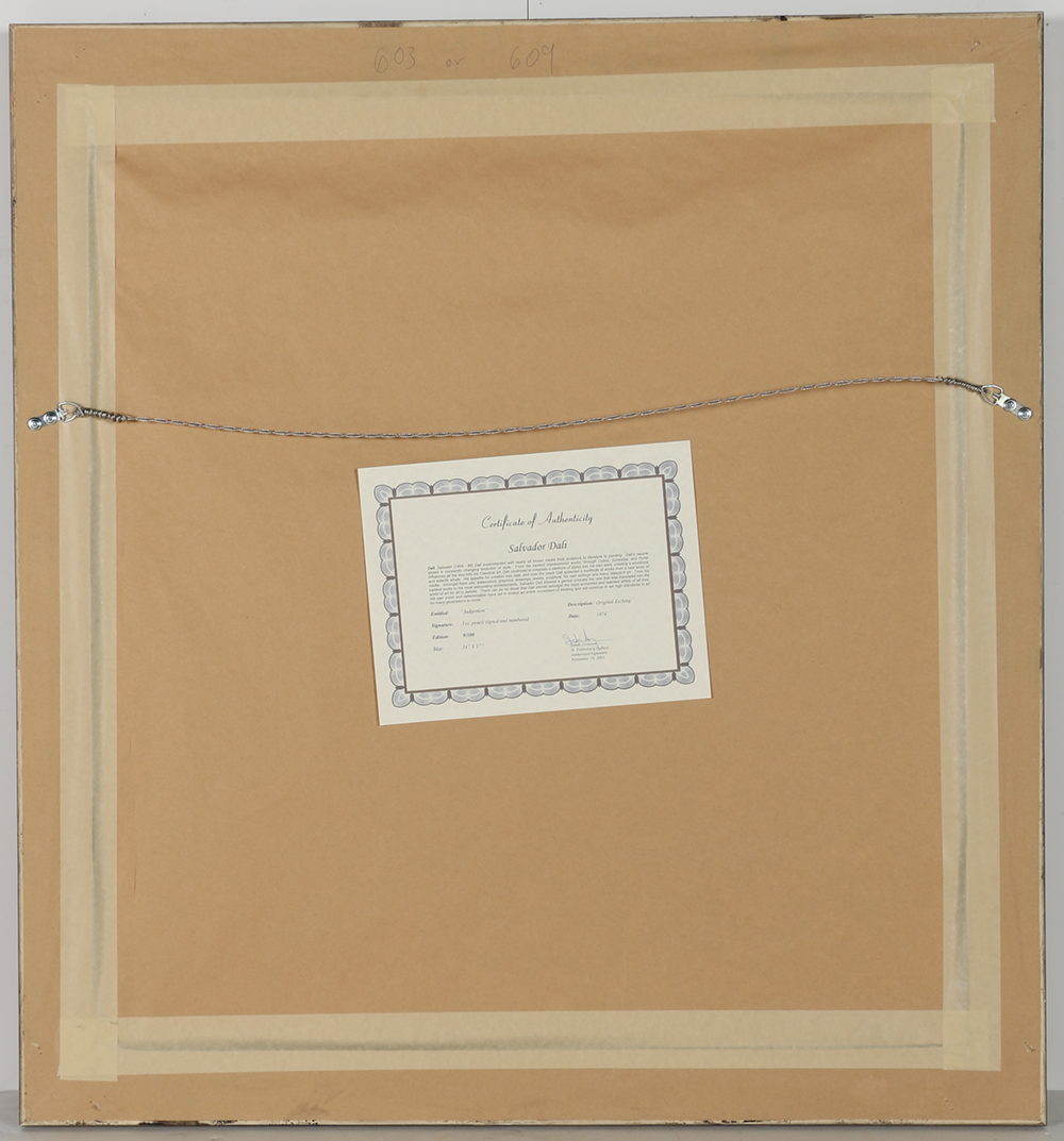 Salvador Dalí Etching "Judgement" from "Historia de Don Quichotte de la Mancha"