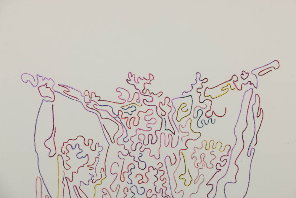 Guillaume Azoulay Colored Pencil Drawing "Grape Carriers"