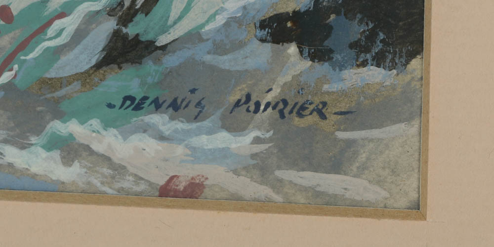 Dennis Poirier Oil Painting on Paper of Tidal Waves