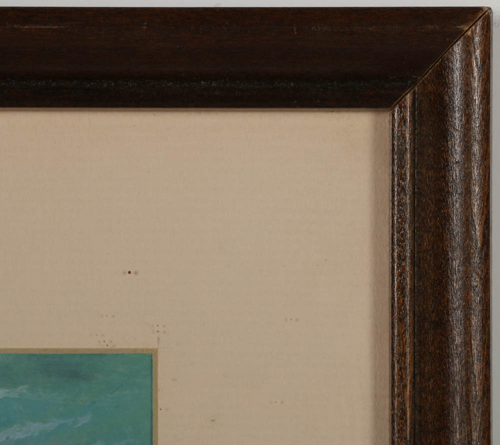 Dennis Poirier Oil Painting on Paper of Tidal Waves