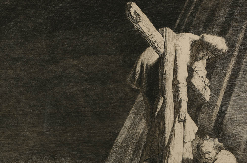Copy Engraving After Rembrandt van Rijn "Descent from the Cross (Second Plate)"