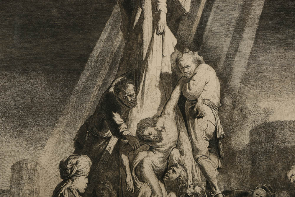 Copy Engraving After Rembrandt van Rijn "Descent from the Cross (Second Plate)"
