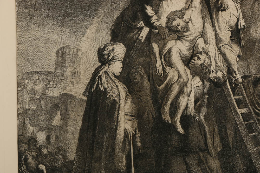 Copy Engraving After Rembrandt van Rijn "Descent from the Cross (Second Plate)"