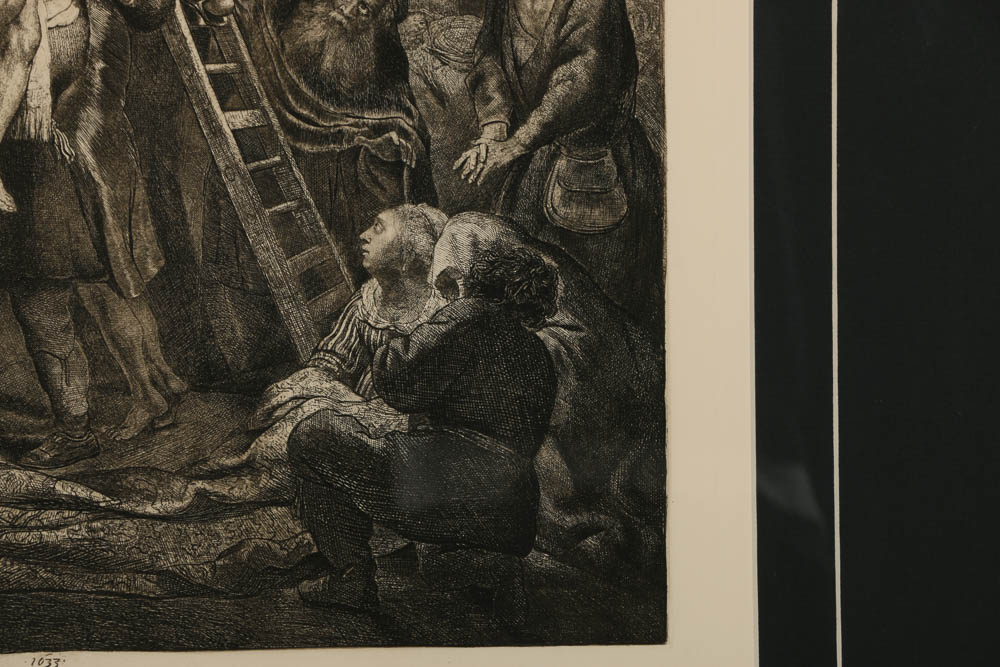Copy Engraving After Rembrandt van Rijn "Descent from the Cross (Second Plate)"