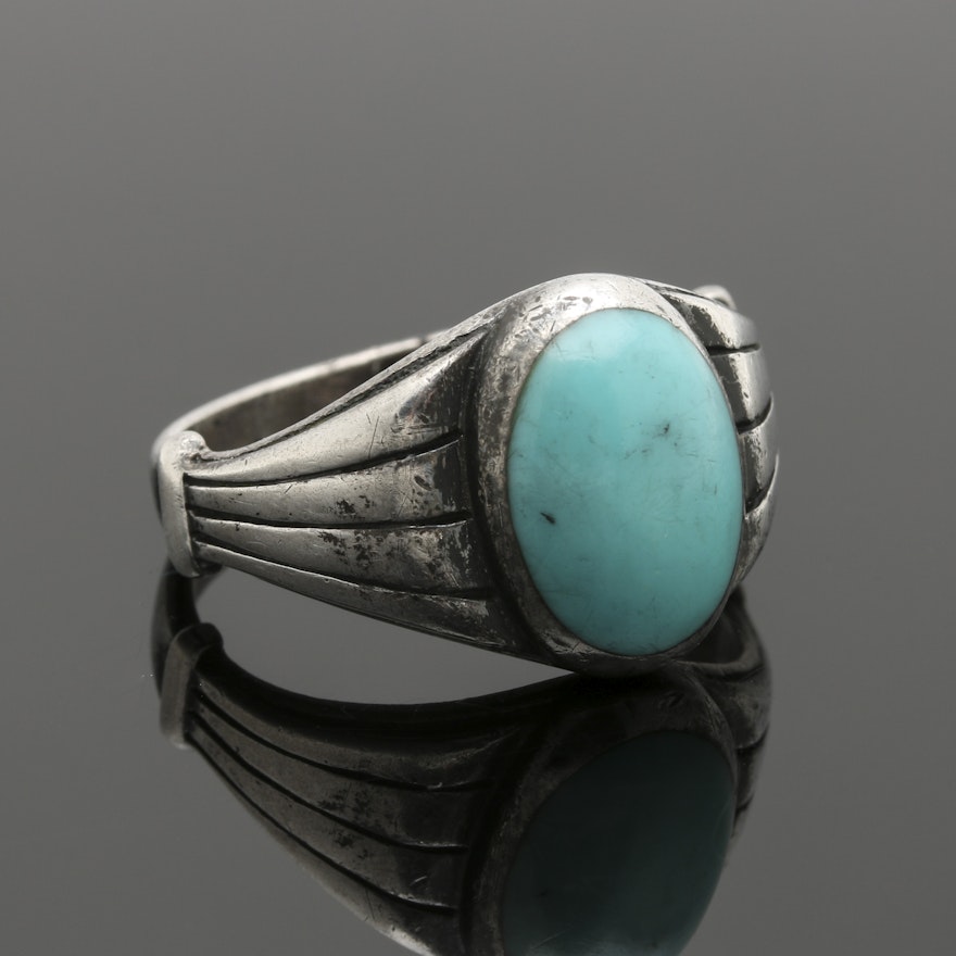 Silver Cloud Sterling Silver Turquoise Ring