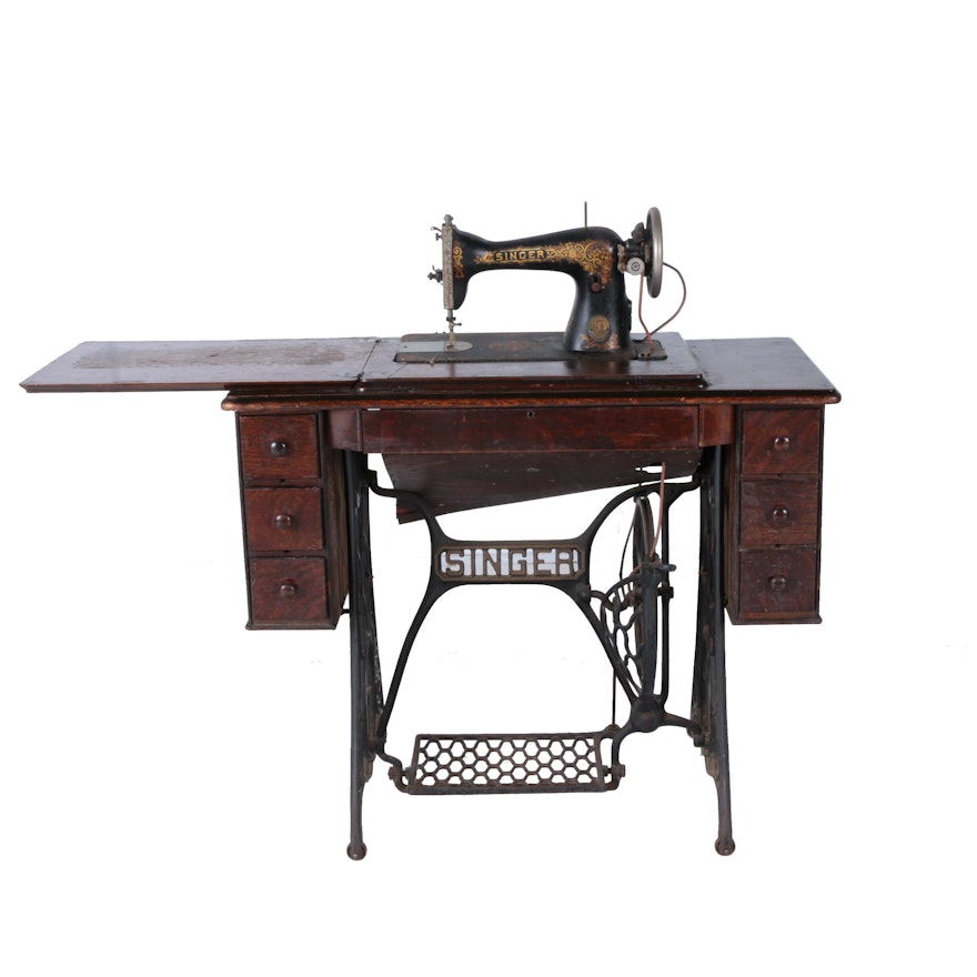 Antique Singer Treadle Sewing Table