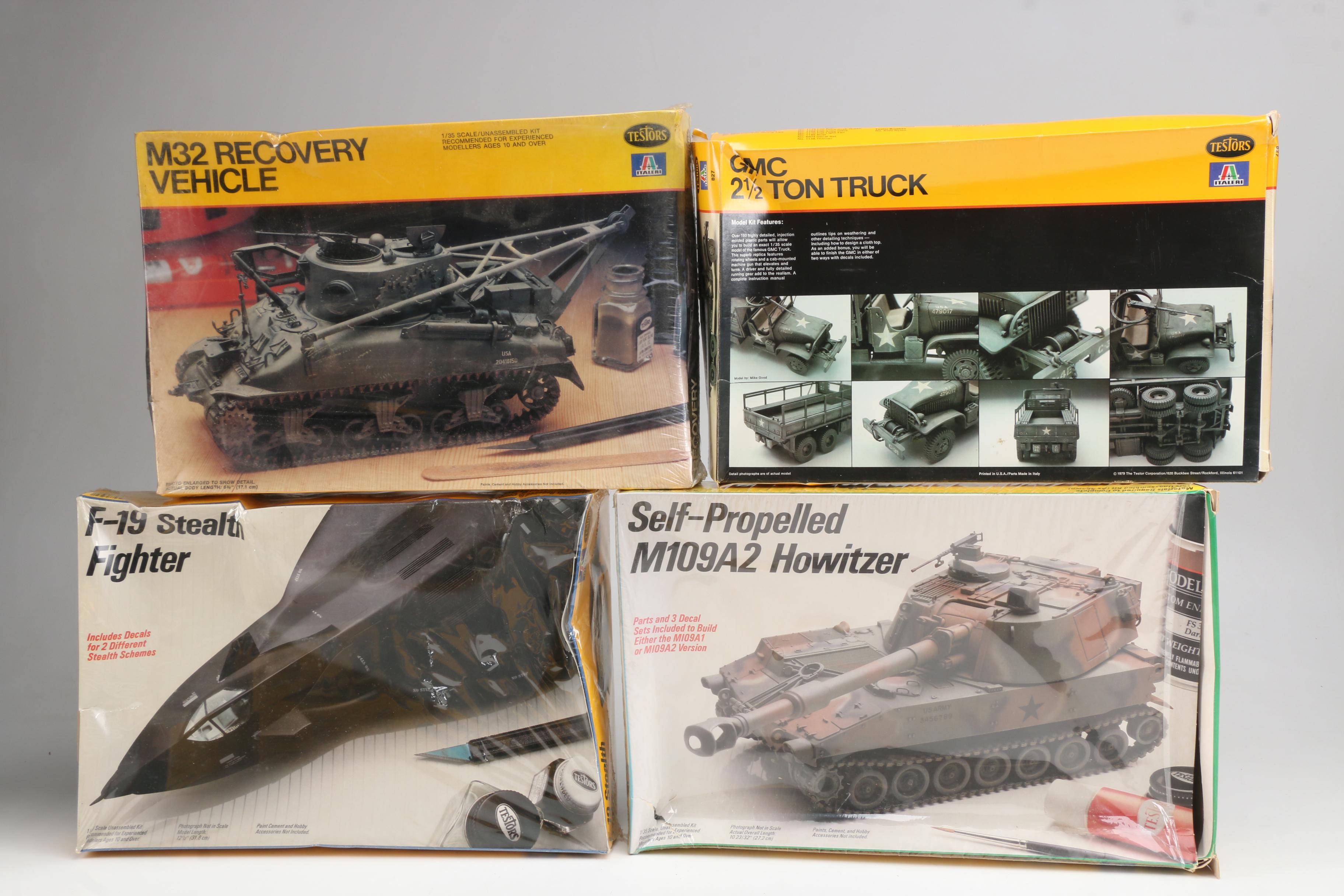 1/32 Scale Testors Military Vehicles Model Kits