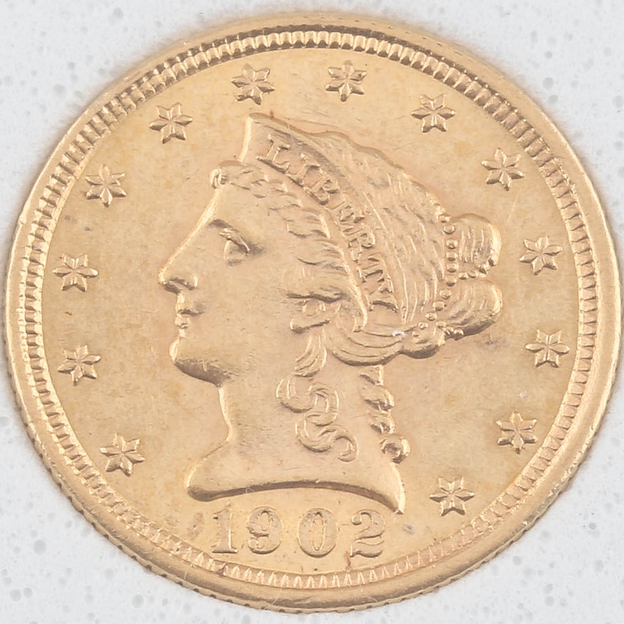 1902 Liberty Head $2 1/2 Gold Coin