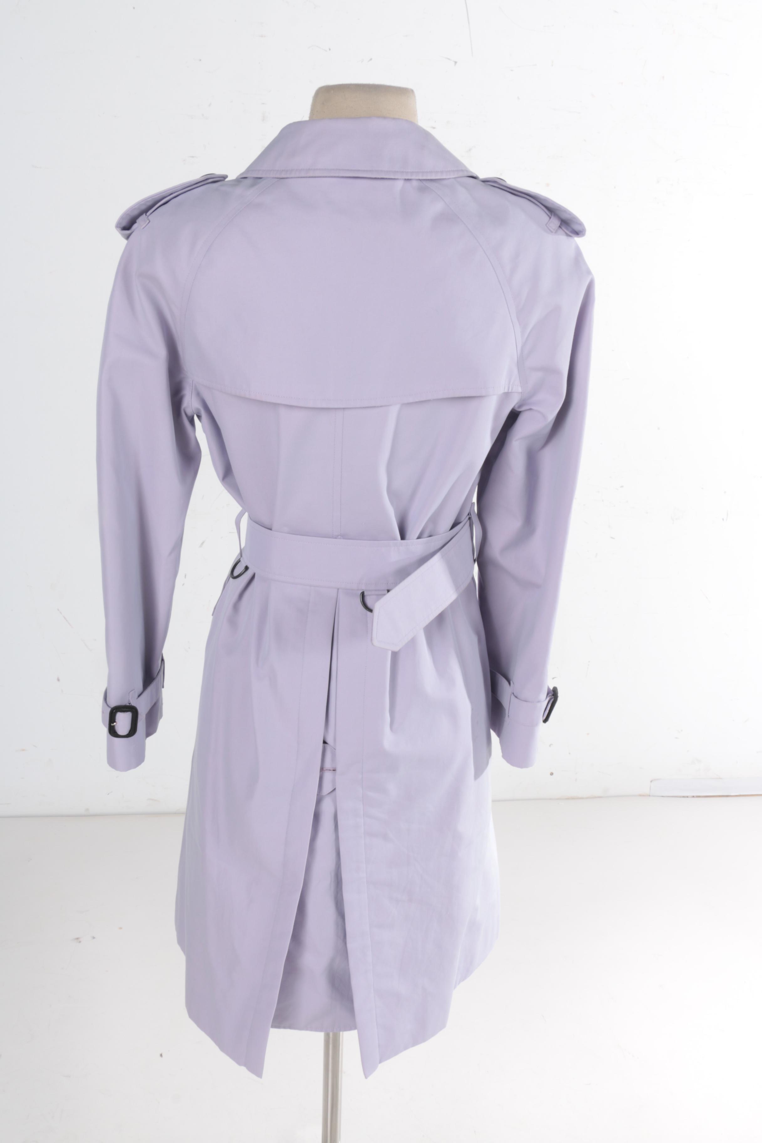 Women's Burberry London Lilac Cotton Trench Coat