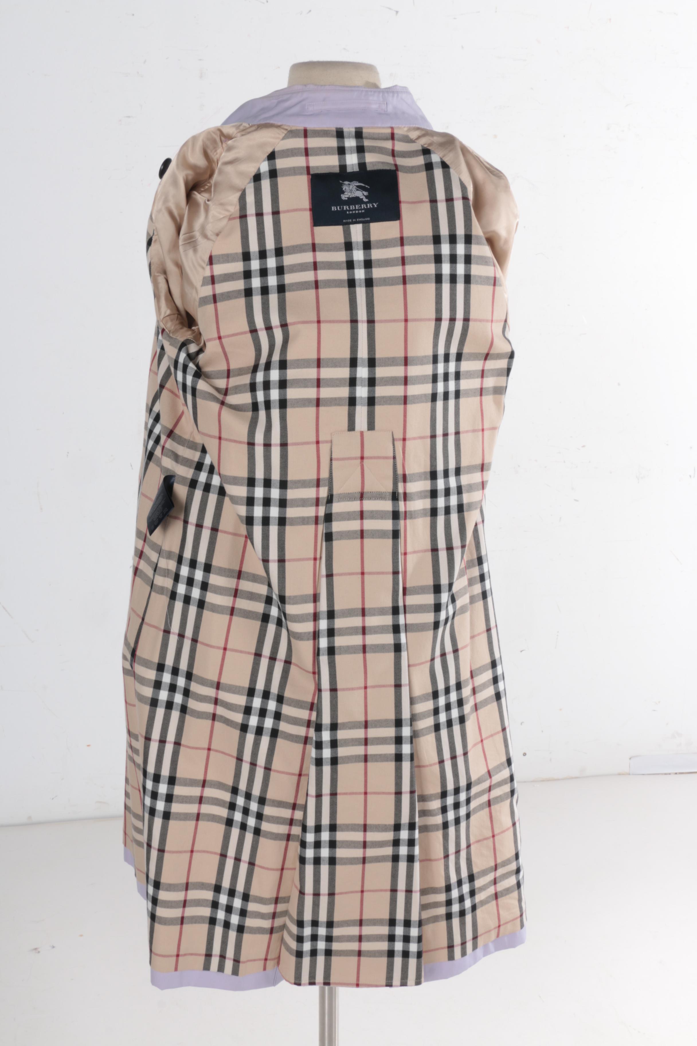 Women's Burberry London Lilac Cotton Trench Coat