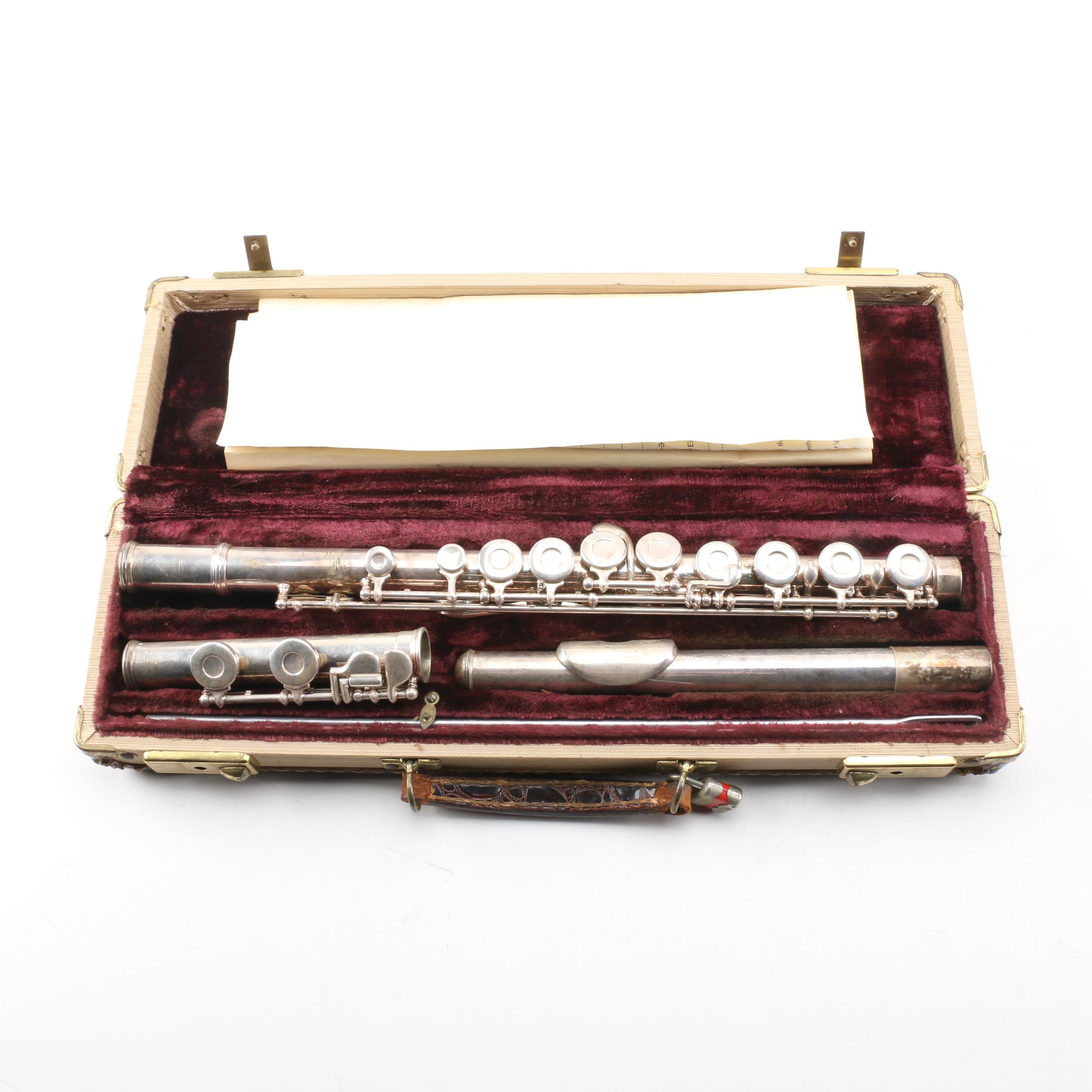 W.T. Armstrong Silver Plated Flute with Case