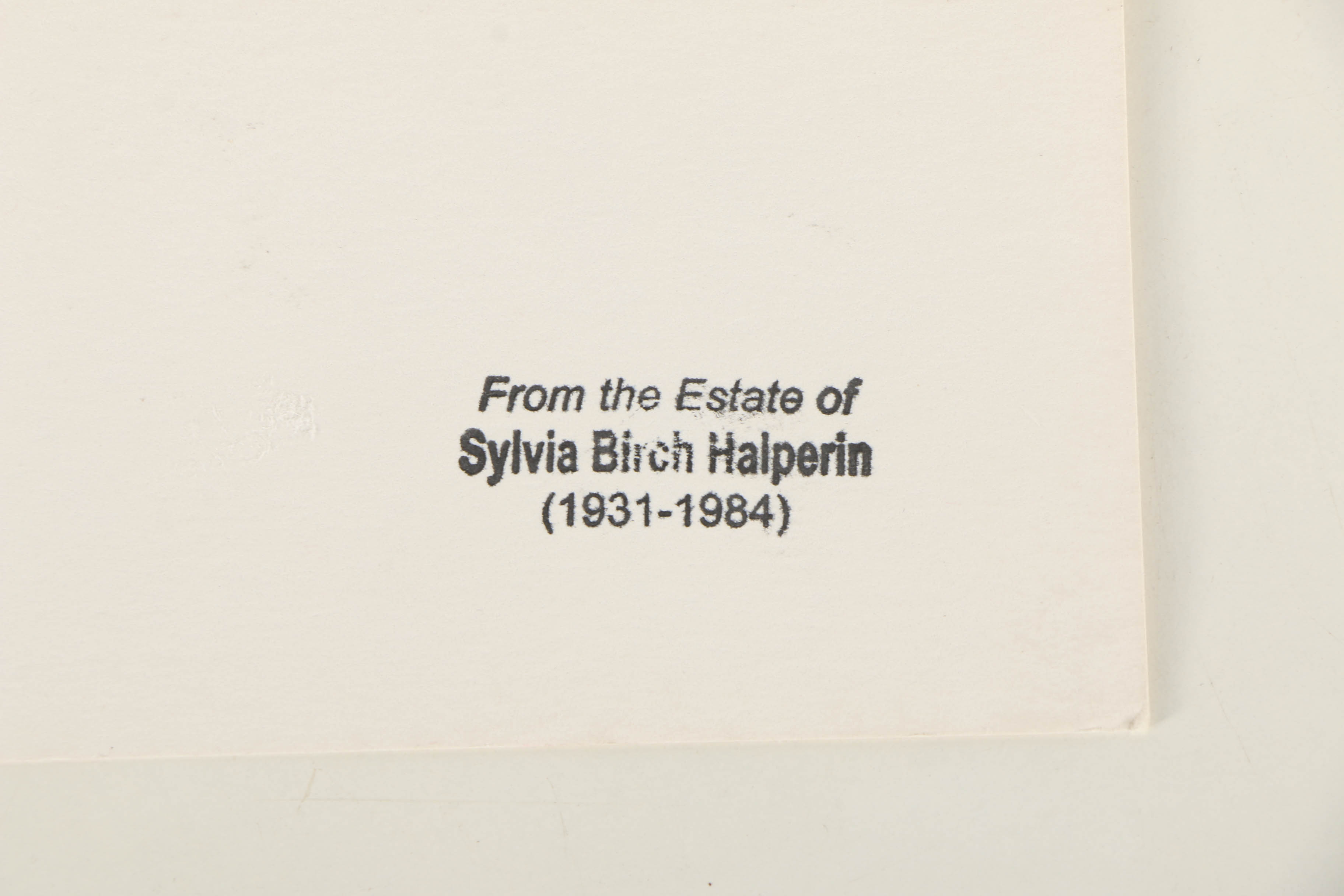 Attributed to Sylvia Halperin Serigraph Print