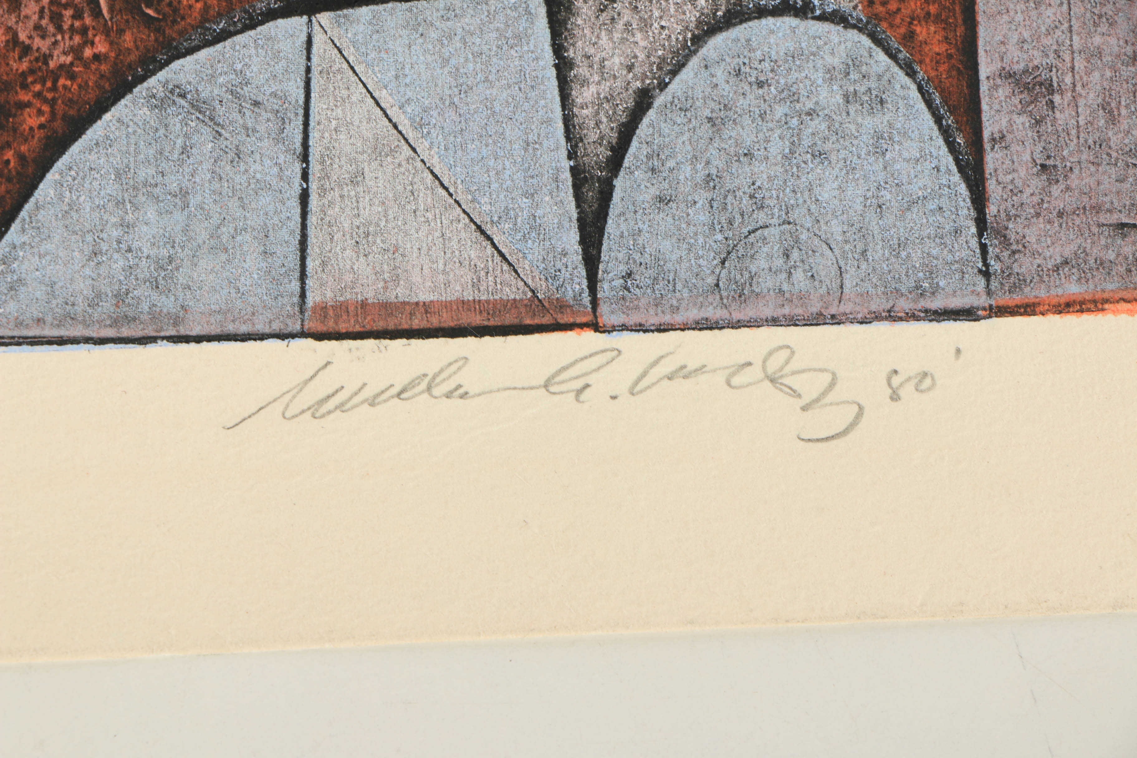 William Ashby McCloy Intaglio "Ladder VII Judgement"