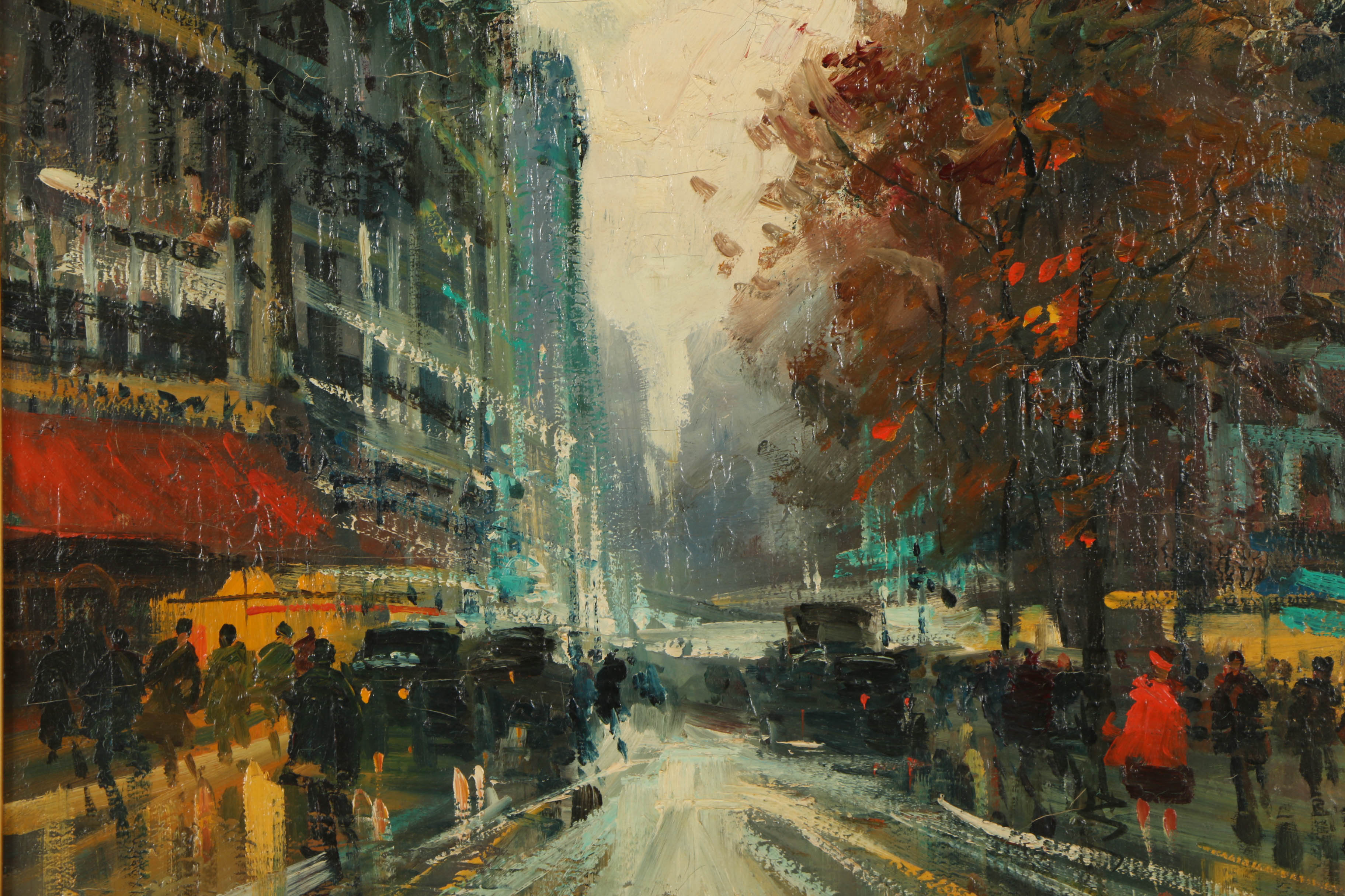 Mid 20th-Century Oil Painting on Canvas