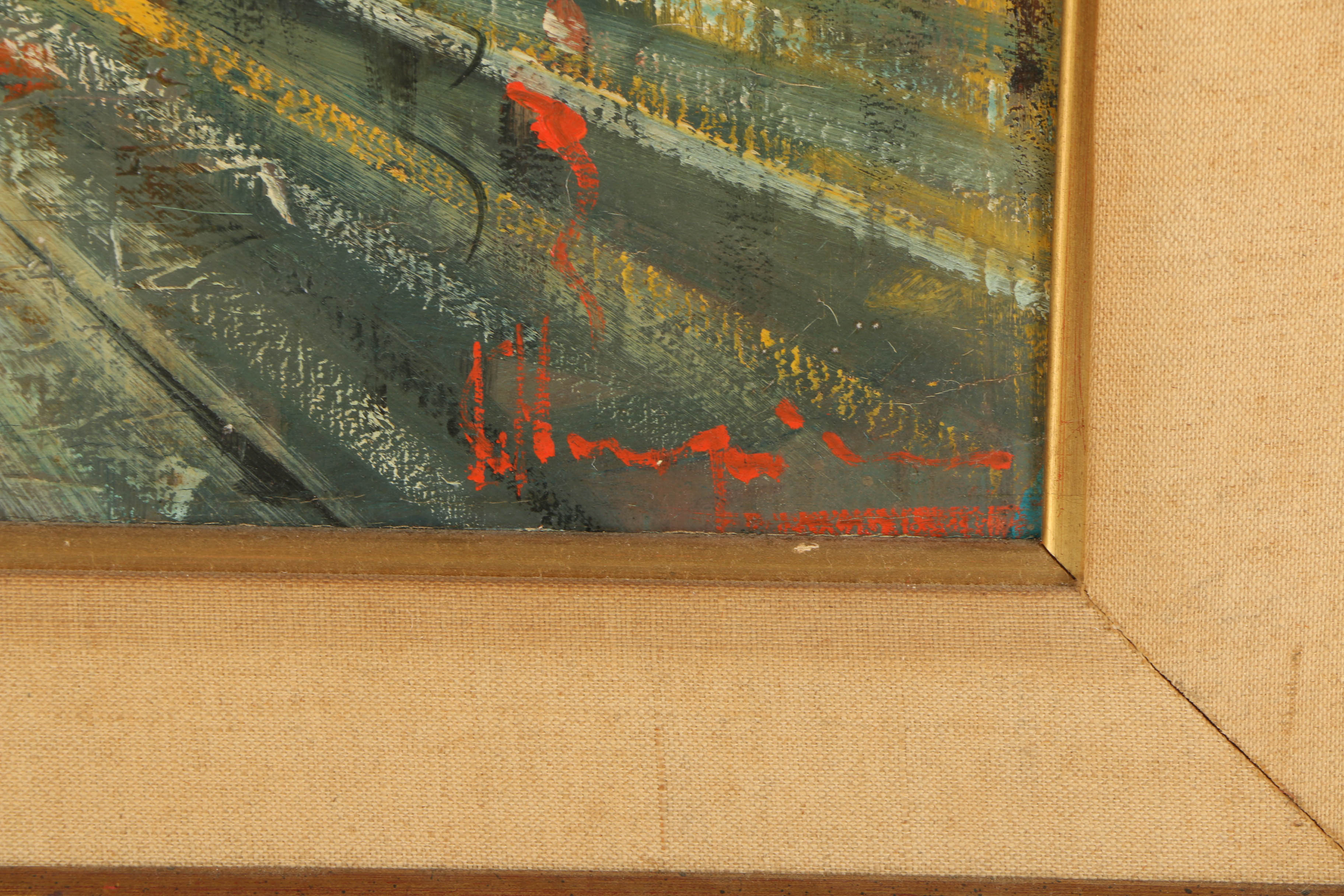 Mid 20th-Century Oil Painting on Canvas