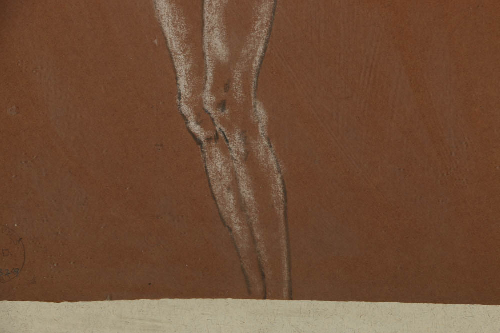 Arthur Bowen Davies Charcoal Drawing on Paper of a Female Figure