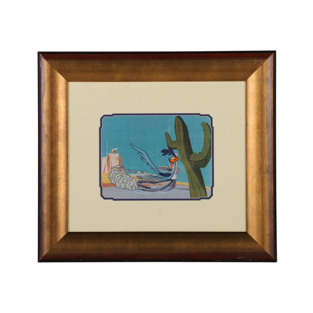 Warner Bros. Animation Sericel after a Still from Looney Toons' "Road Runner"