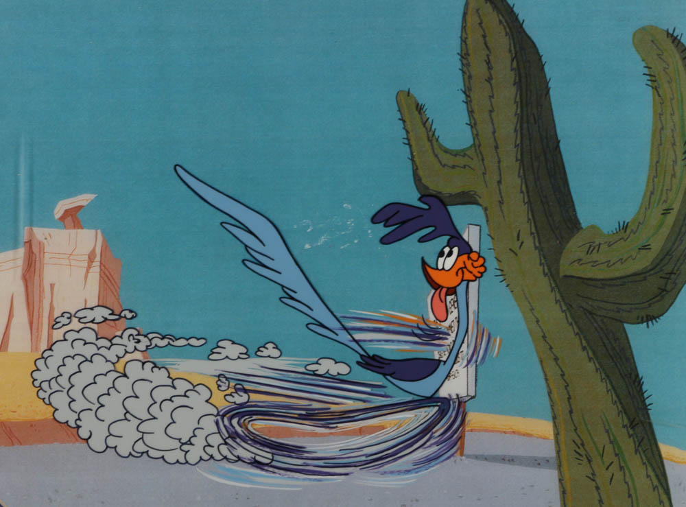 Warner Bros. Animation Sericel after a Still from Looney Toons' "Road Runner"