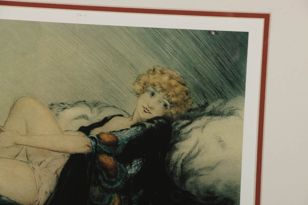 Reproduction Giclée After Louis Icart "Bear Rug"